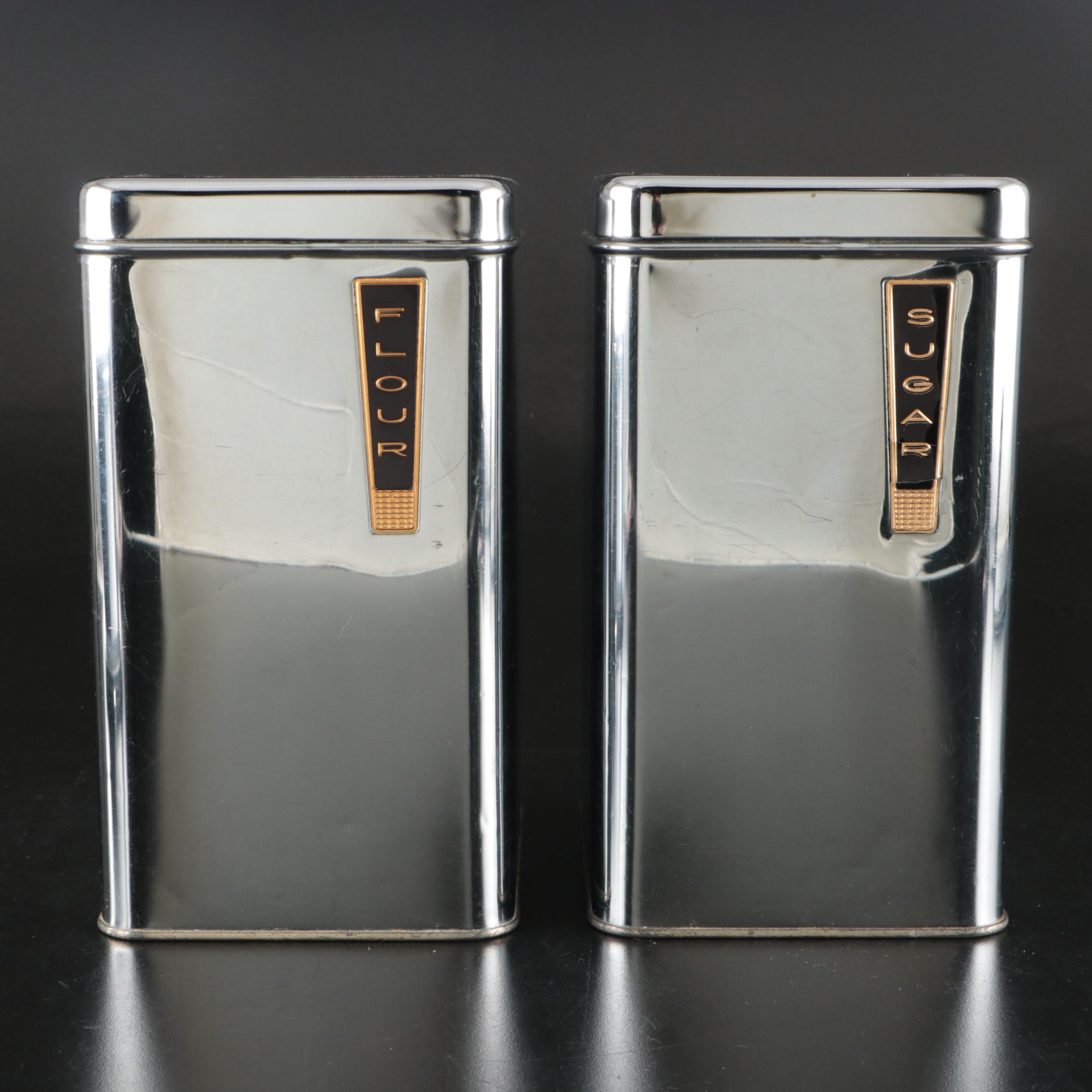 Lincoln "Beautyware" Mid Century Modern Canisters and Travel Cake Platter