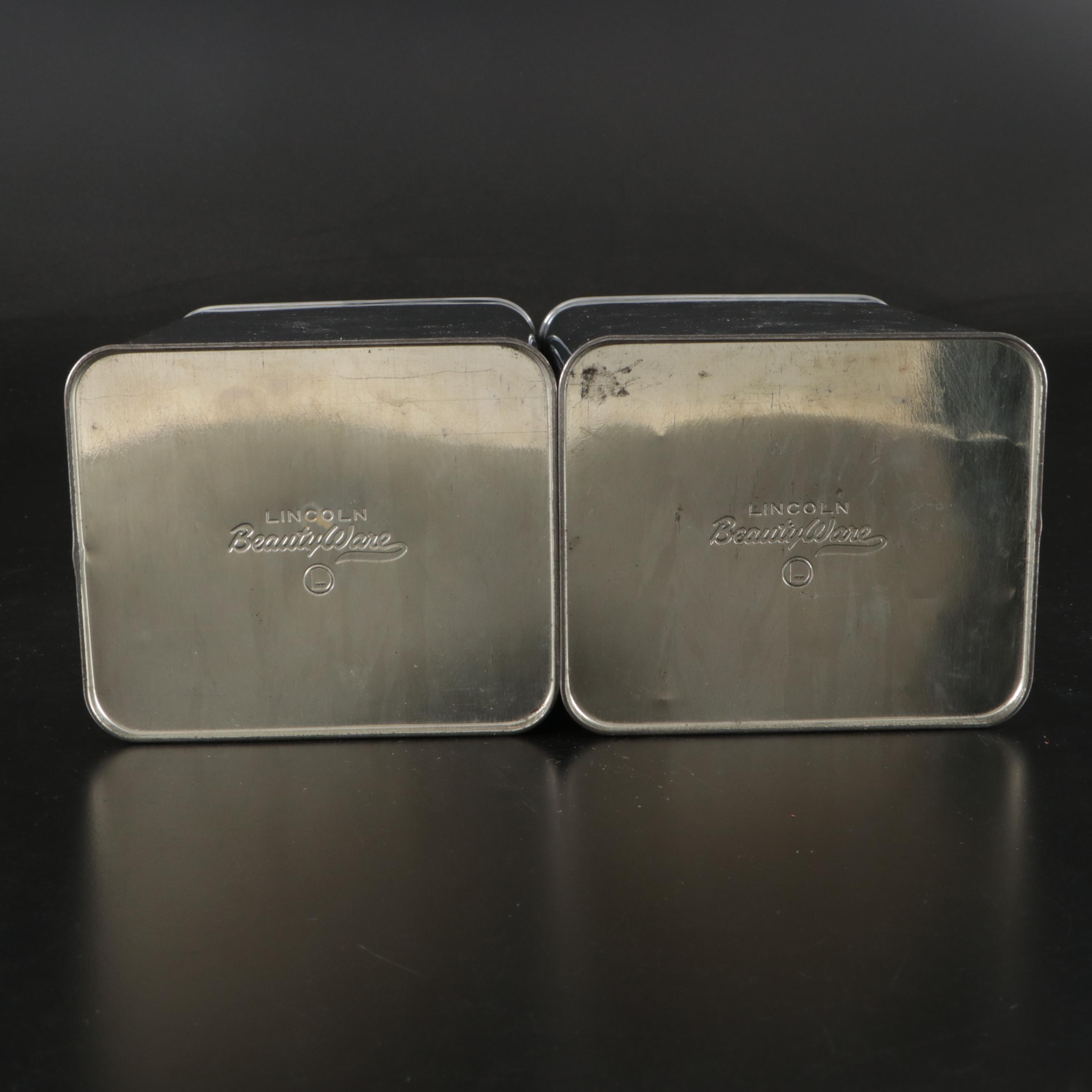 Lincoln "Beautyware" Mid Century Modern Canisters and Travel Cake Platter