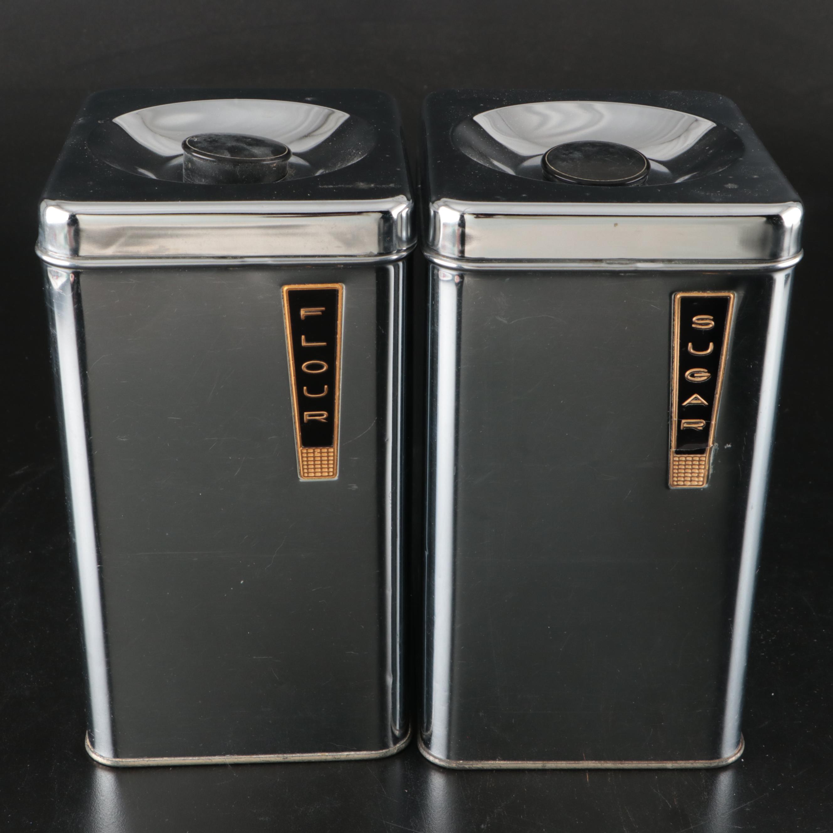 Lincoln "Beautyware" Mid Century Modern Canisters and Travel Cake Platter