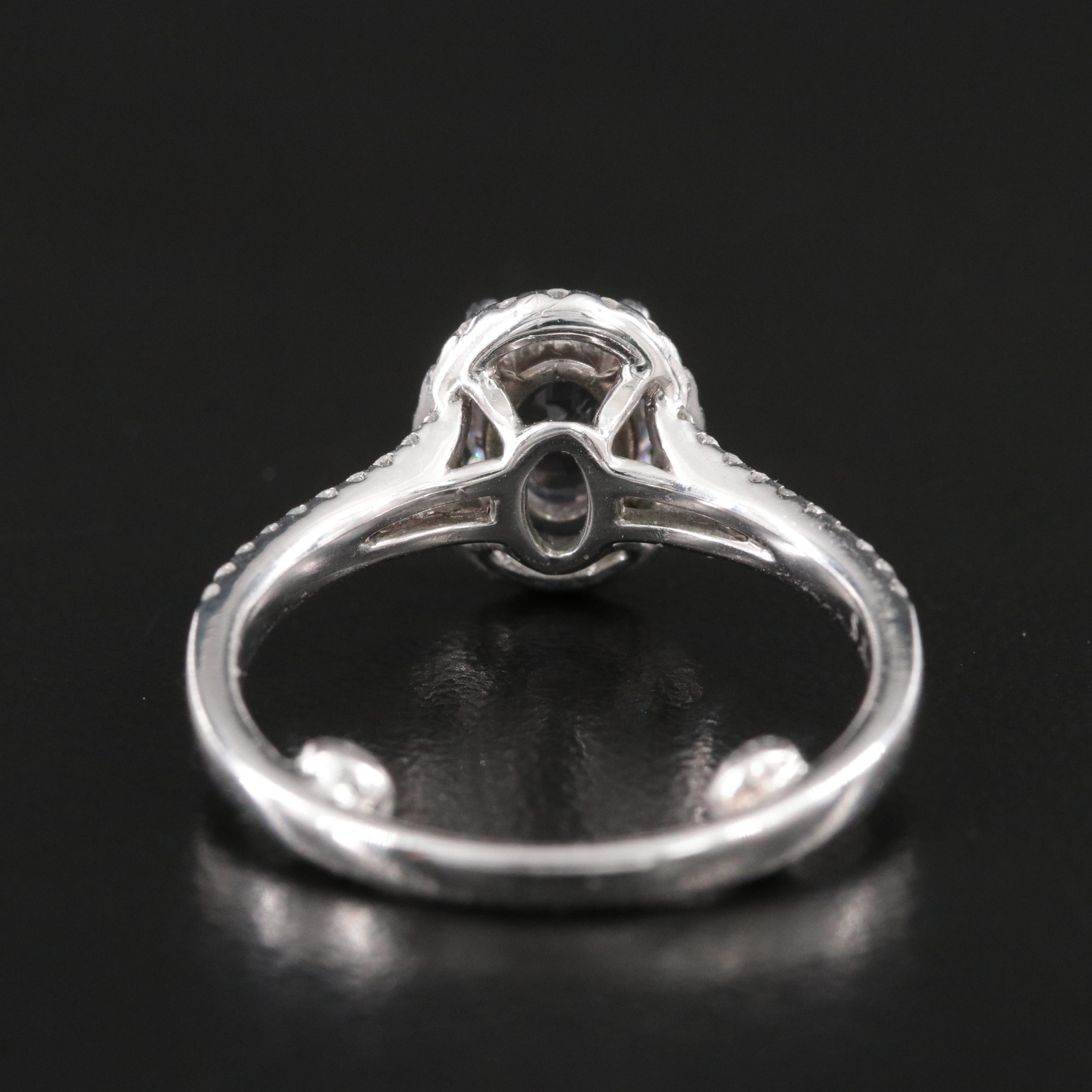 14K Unheated 1.01 CT Spinel and Diamond Ring with GIA Report