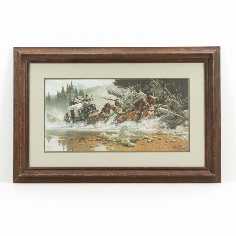 Frank McCarthy Offset Lithograph "The Fording"