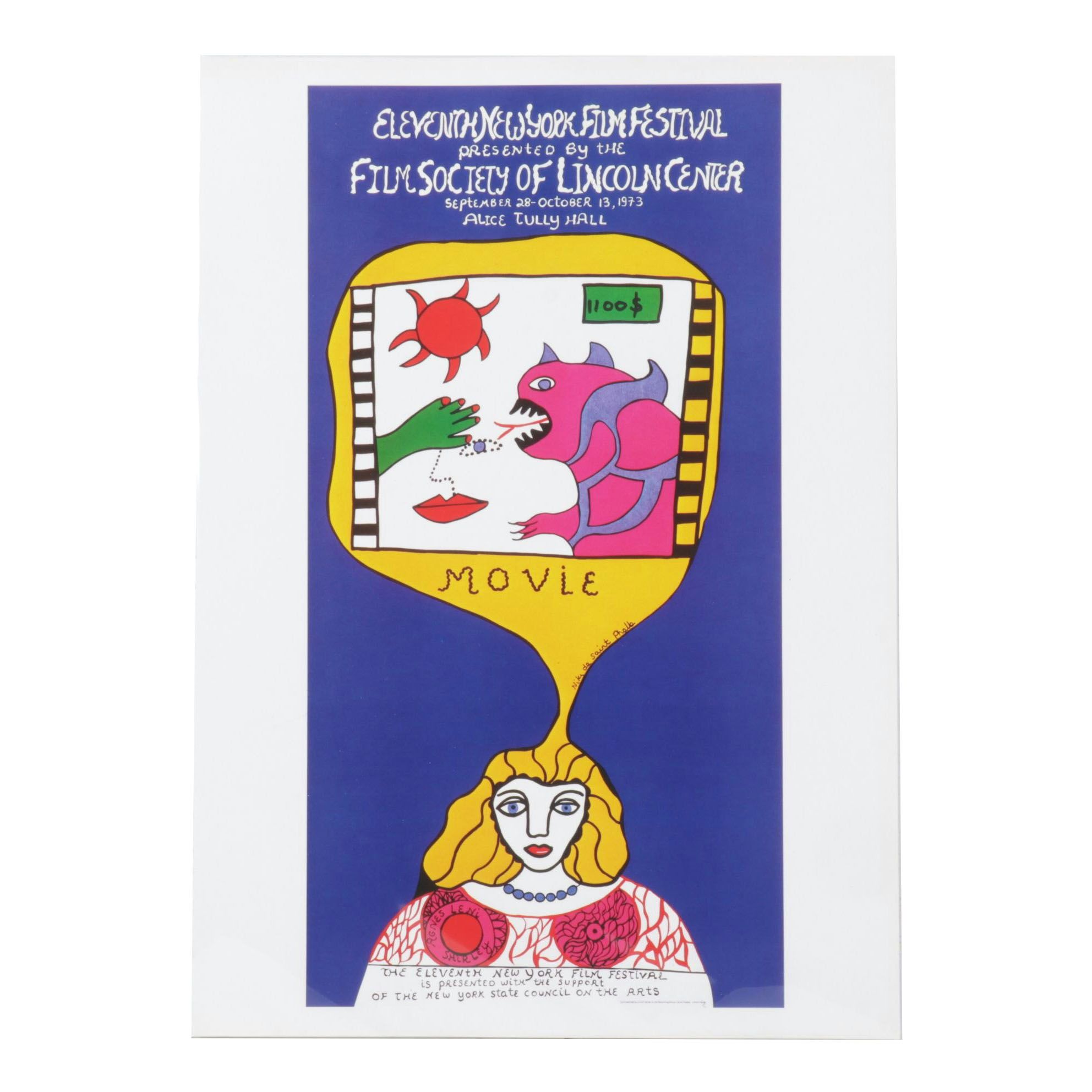 Offset Lithograph after Niki de Saint Phalle Poster for New York Film Festival