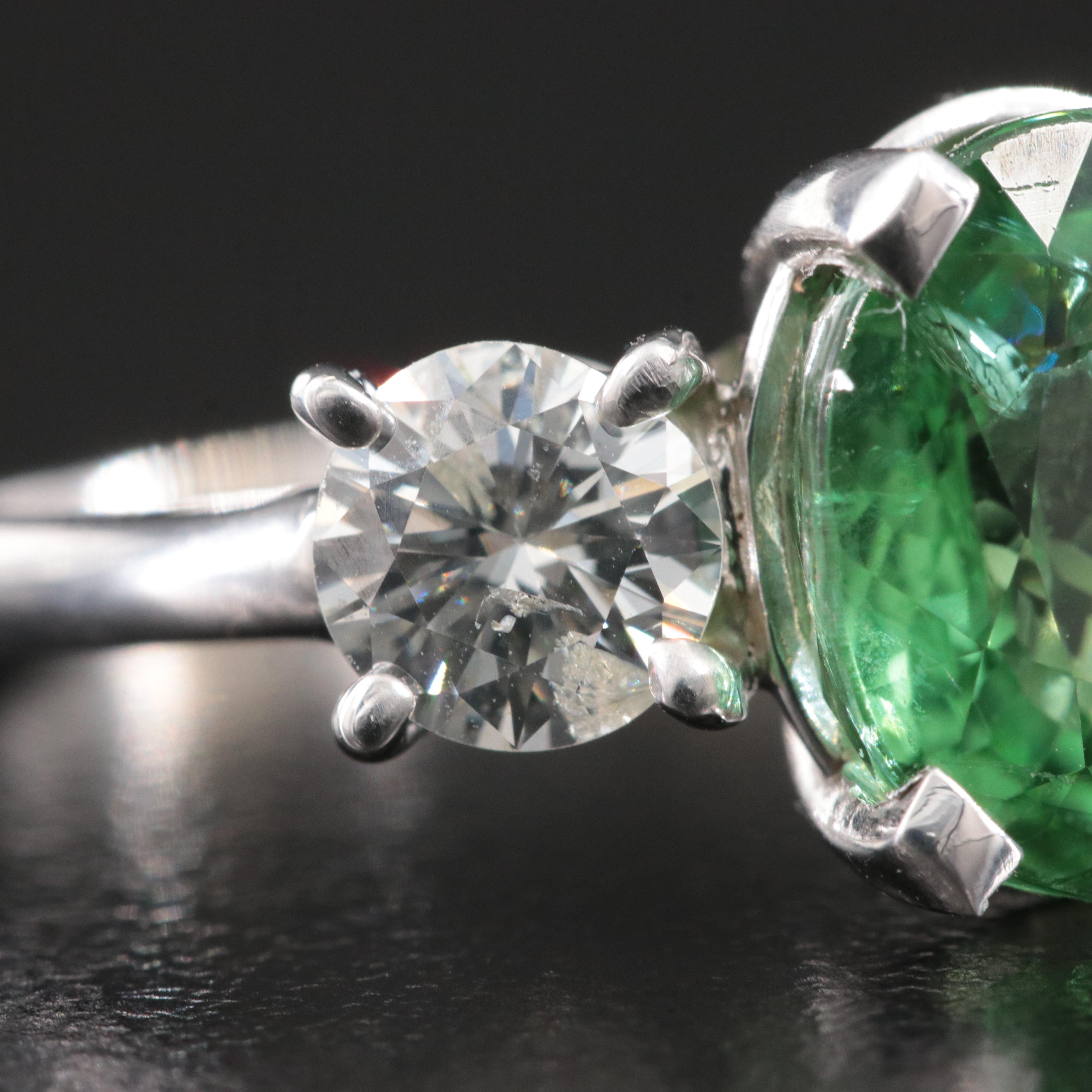 14K 4.34 CT Paraiba Tourmaline and 1.15 CTW Diamond Ring with GIA Report