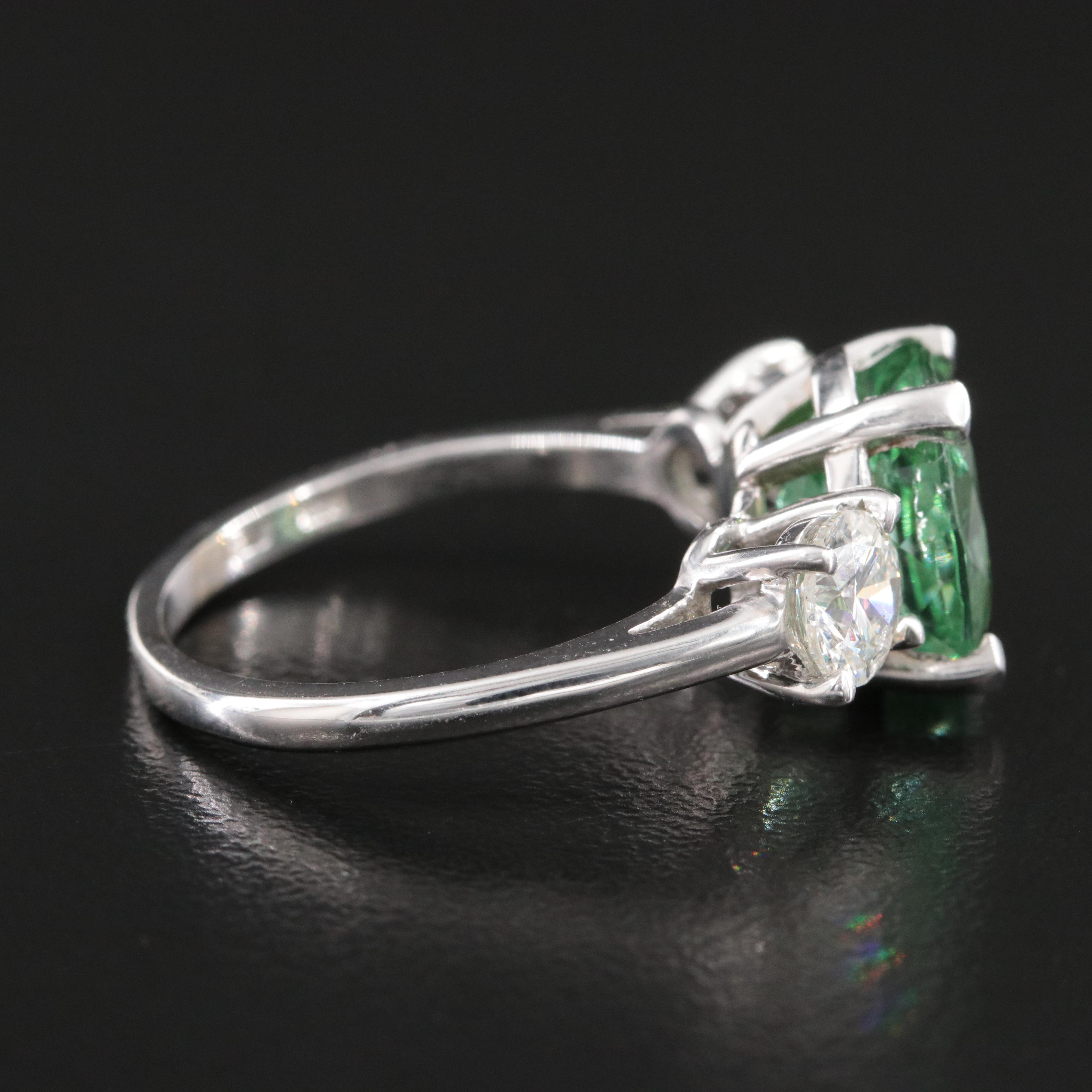 14K 4.34 CT Paraiba Tourmaline and 1.15 CTW Diamond Ring with GIA Report