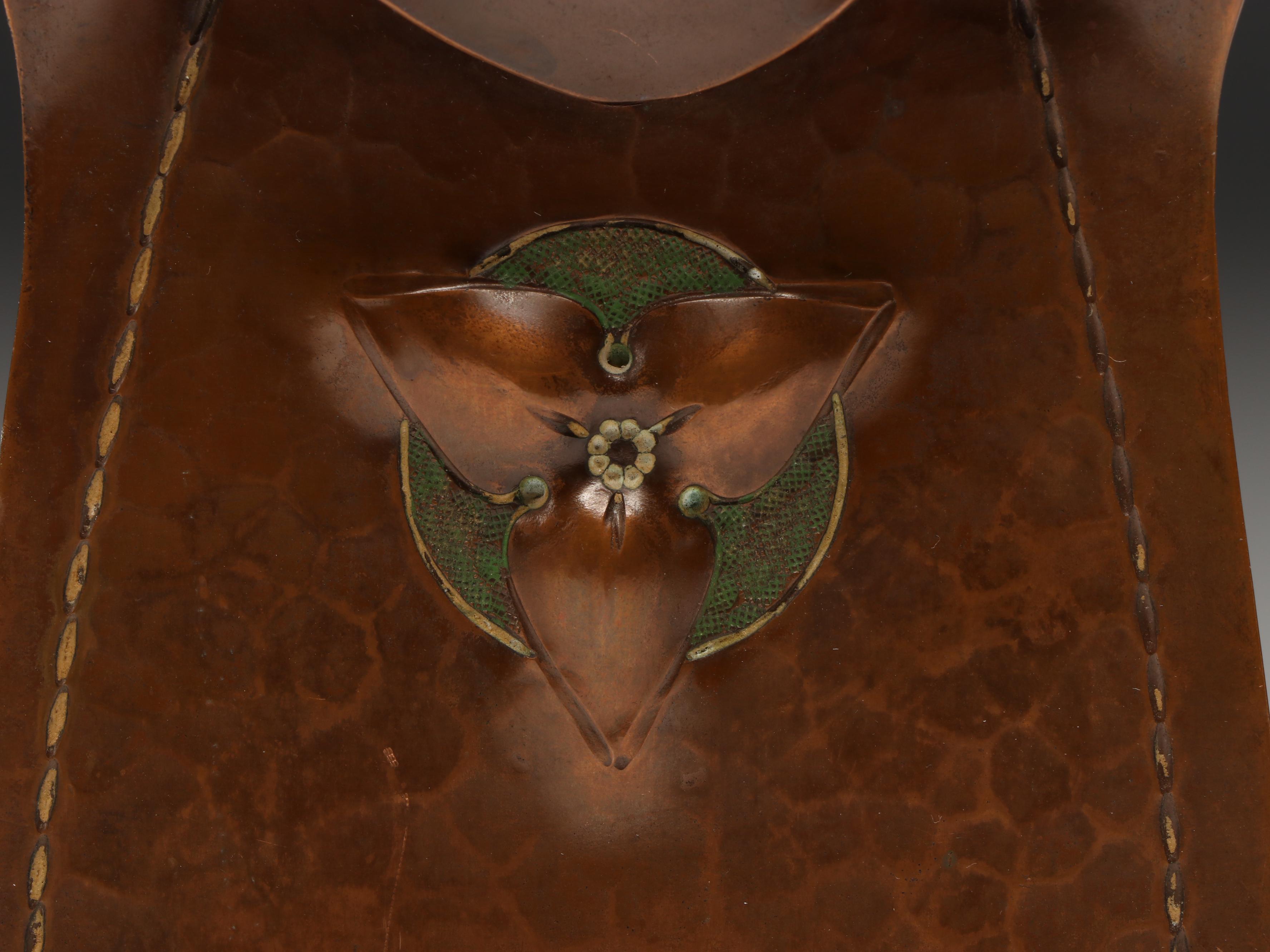 Roycroft Arts & Crafts Copper Bookends, Early 20th Century