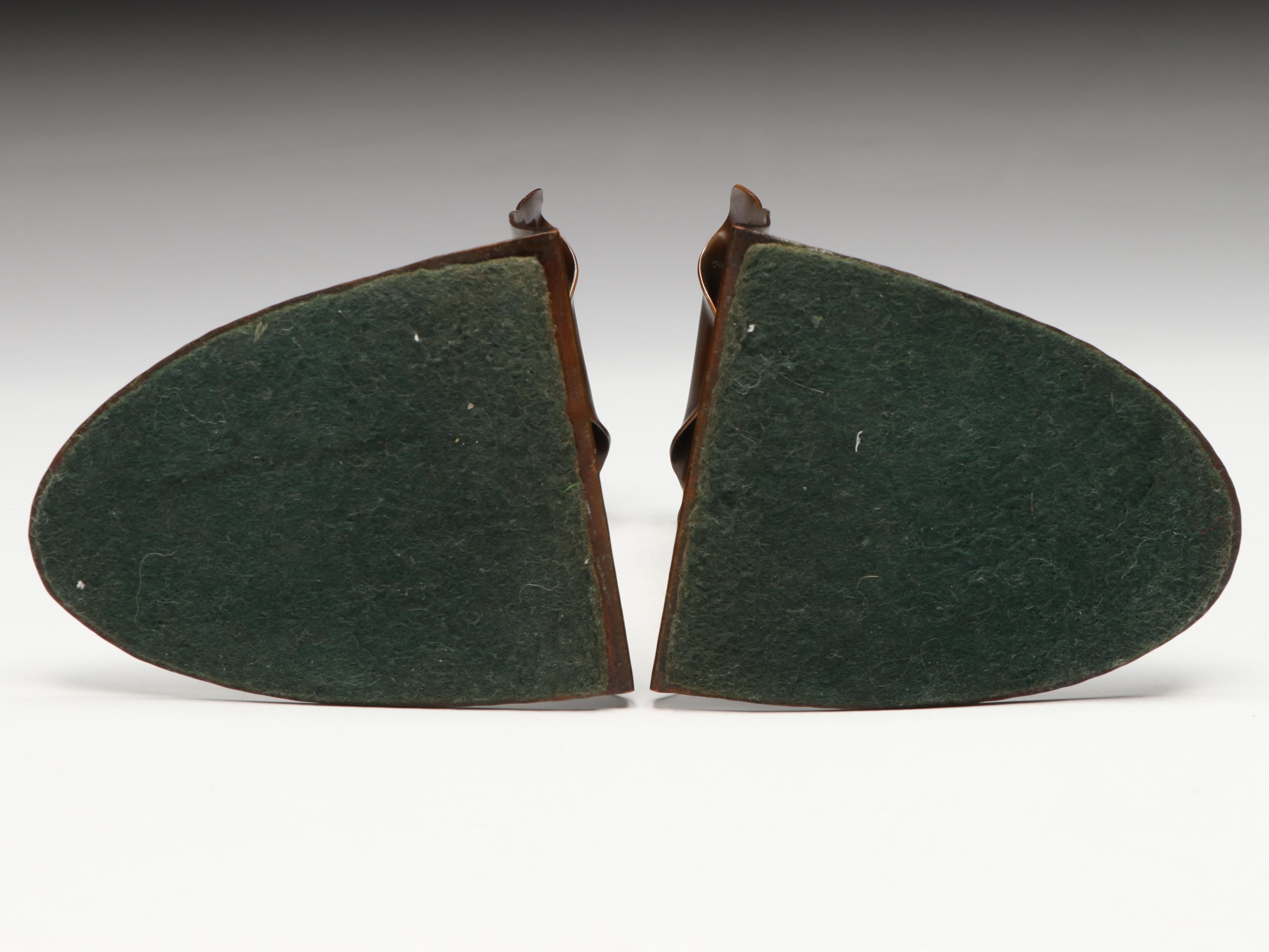 Roycroft Arts & Crafts Copper Bookends, Early 20th Century