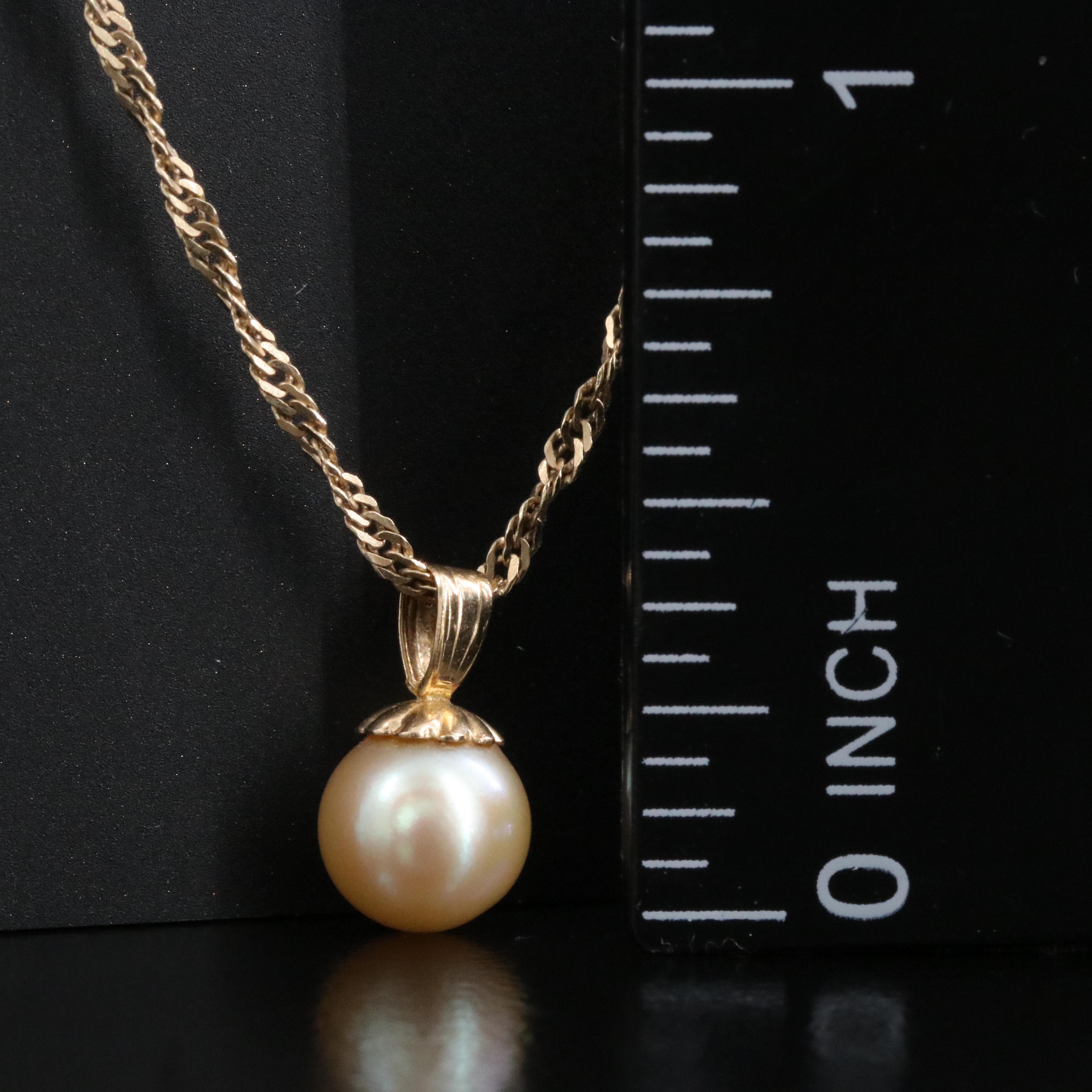 14K Pearl Pendant Necklace