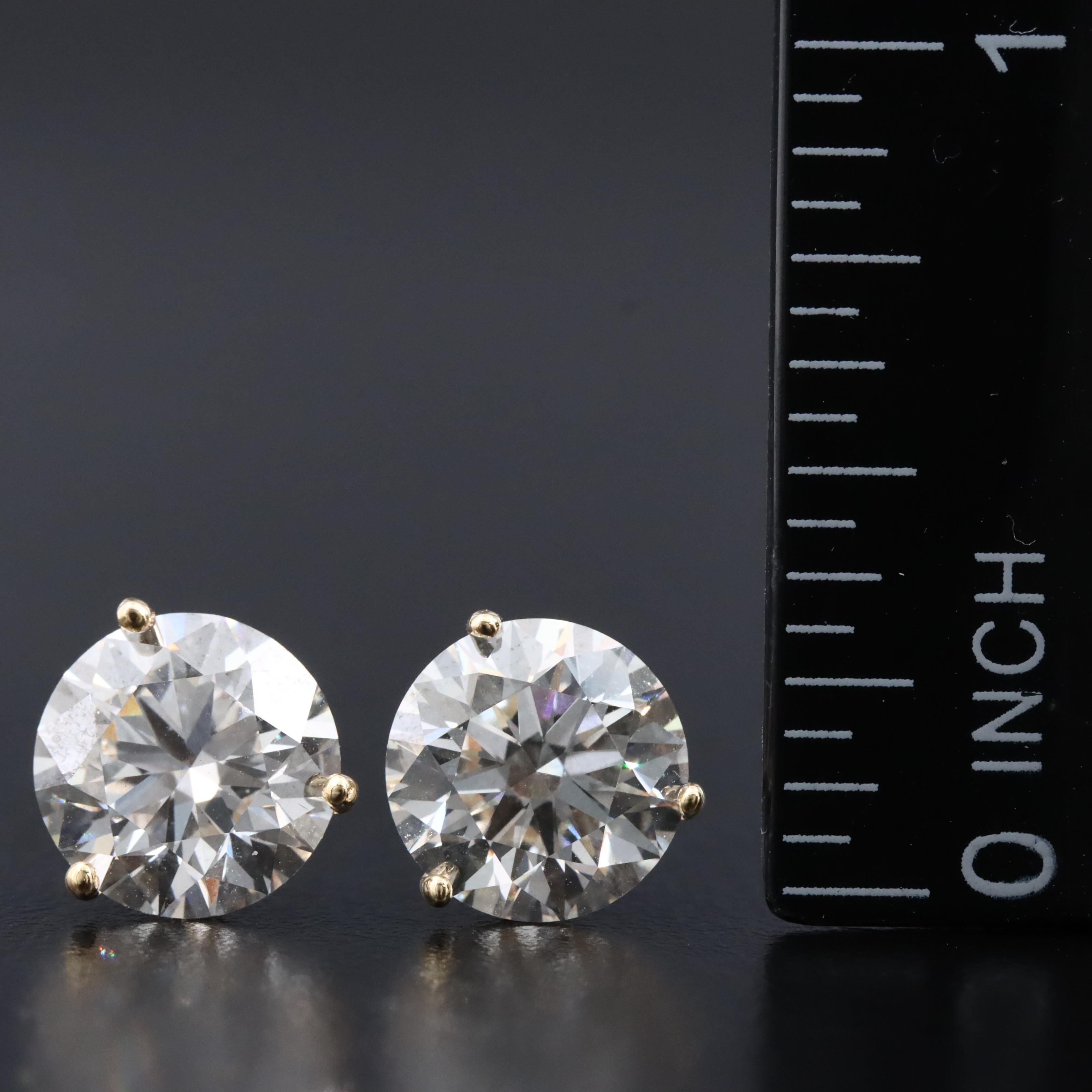 18K 6.00 CTW Lab Grown Diamond Solitaire Stud Earrings