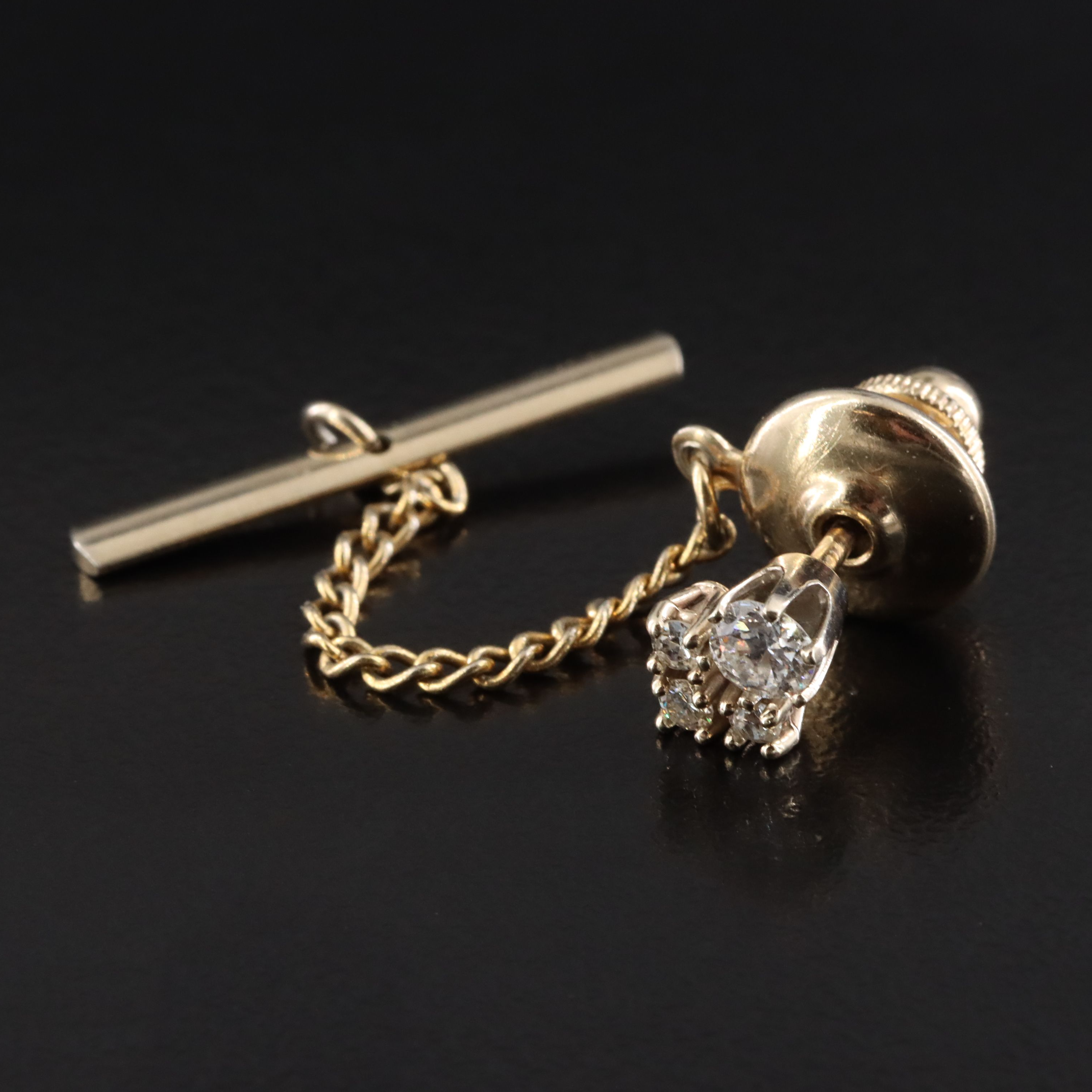 14K 0.34 CTW Diamond Tie Tack