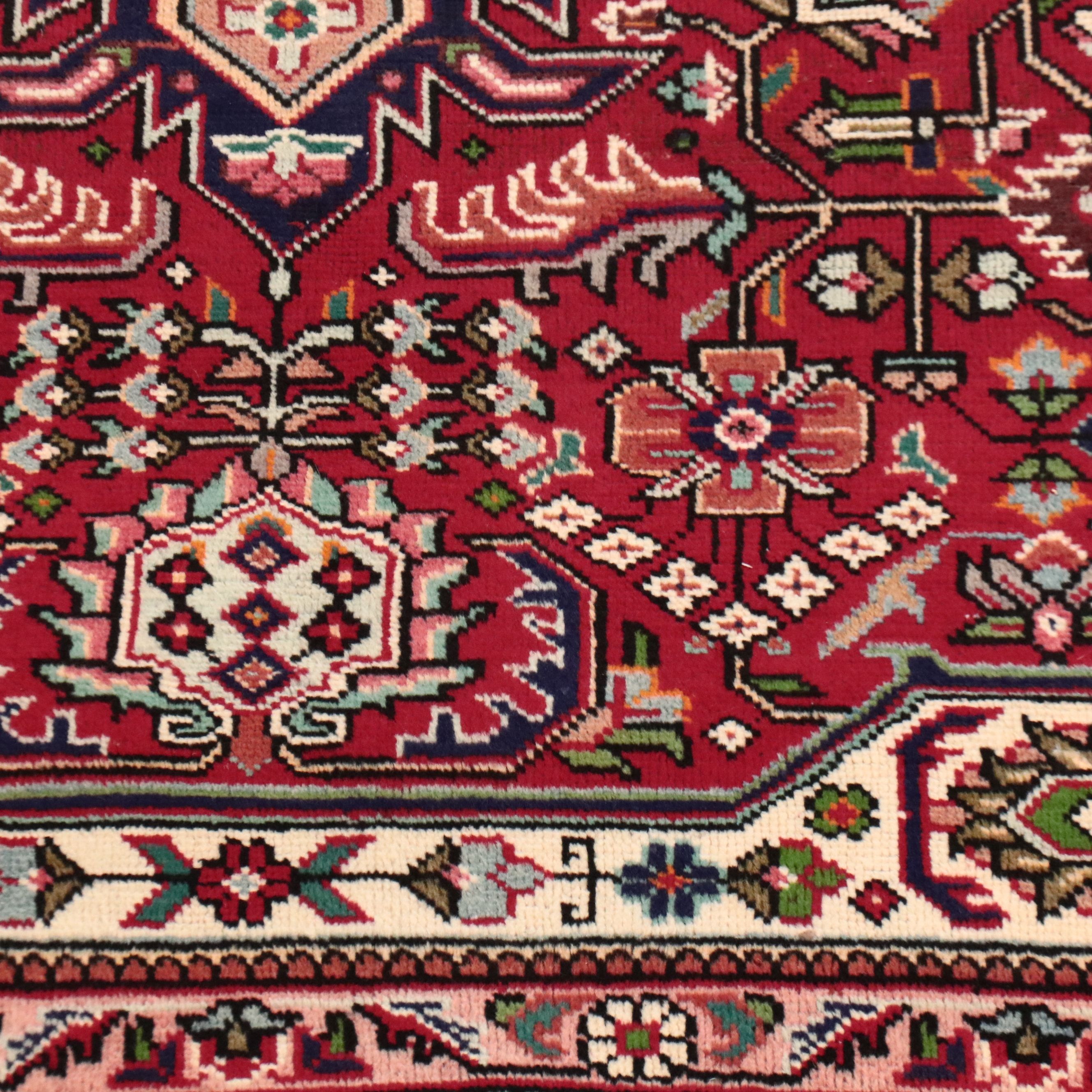 9'6 x 13'2 Hand-Knotted Persian Heriz Room-Sized Rug