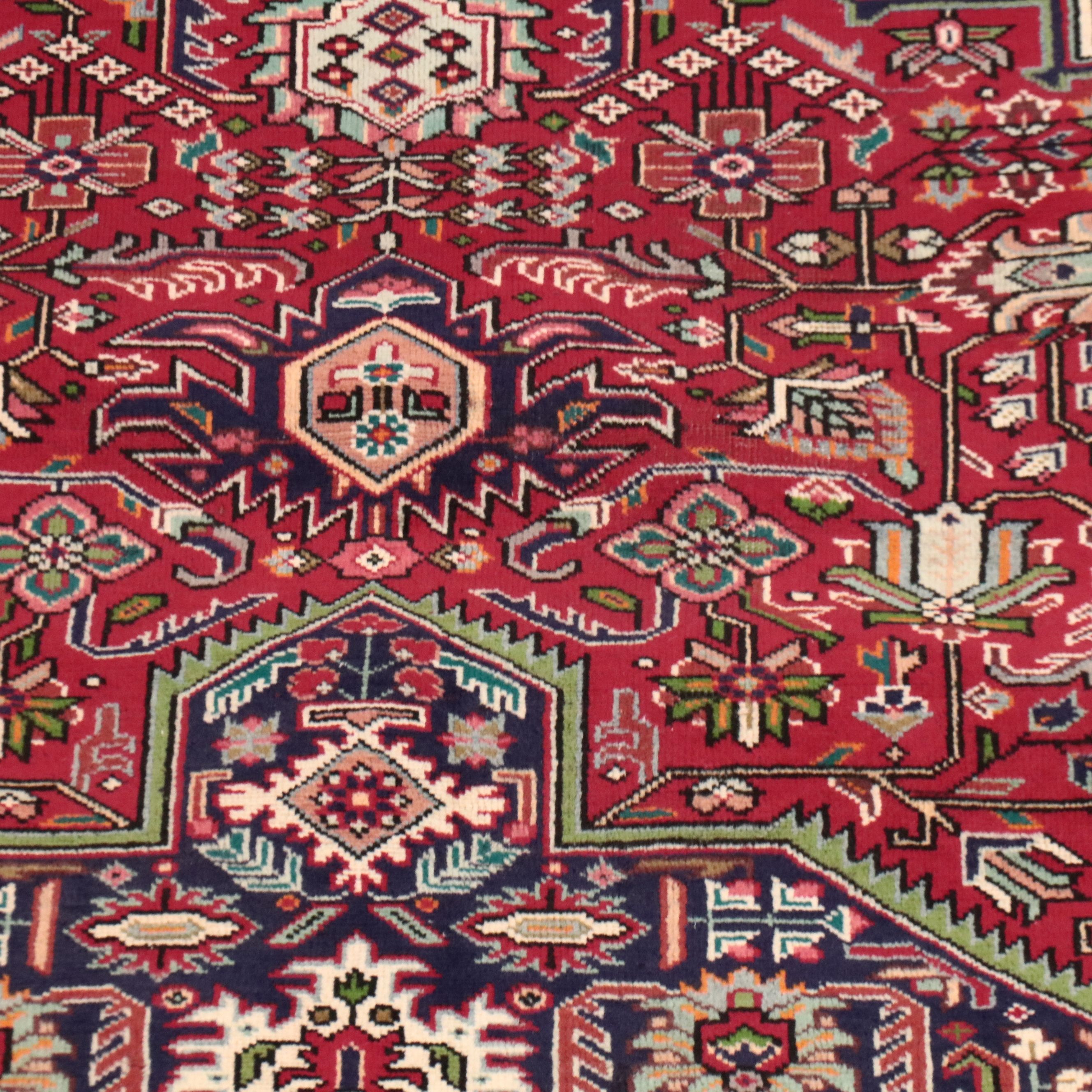 9'6 x 13'2 Hand-Knotted Persian Heriz Room-Sized Rug