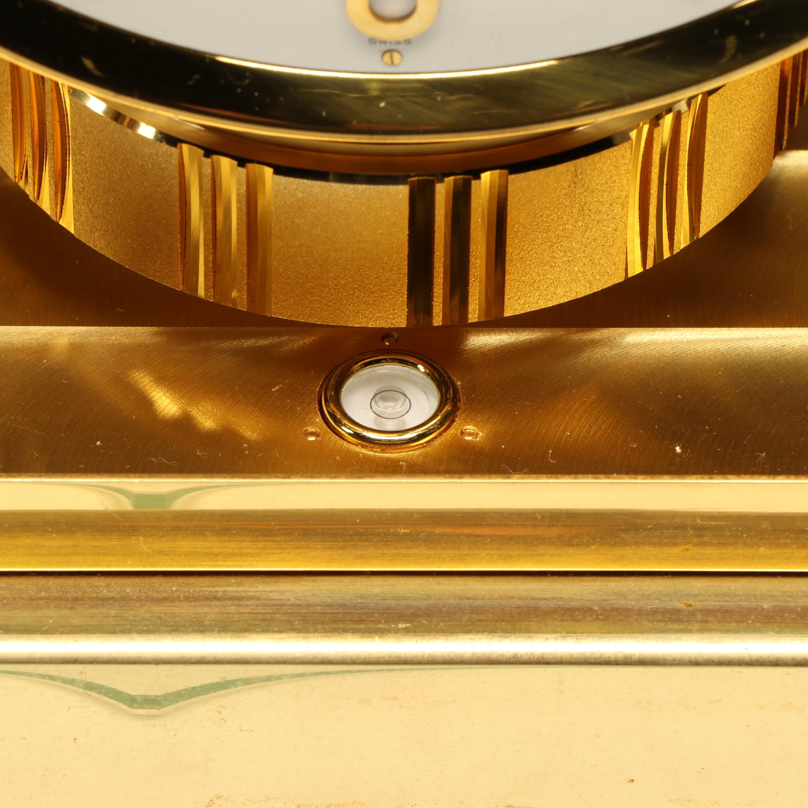 LeCoultre "Atmos" Gilt Brass and Glass Skeleton Clock