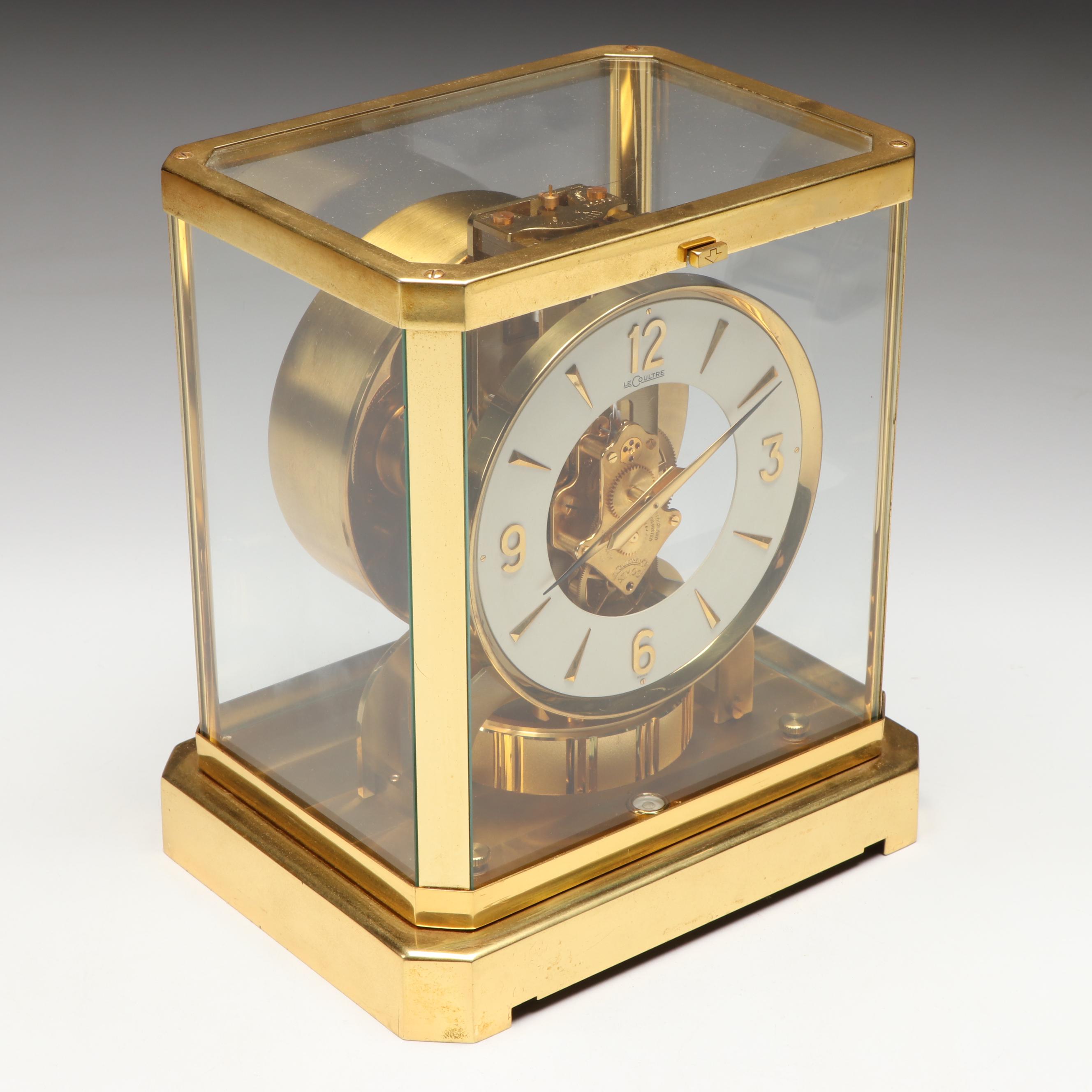 LeCoultre "Atmos" Gilt Brass and Glass Skeleton Clock