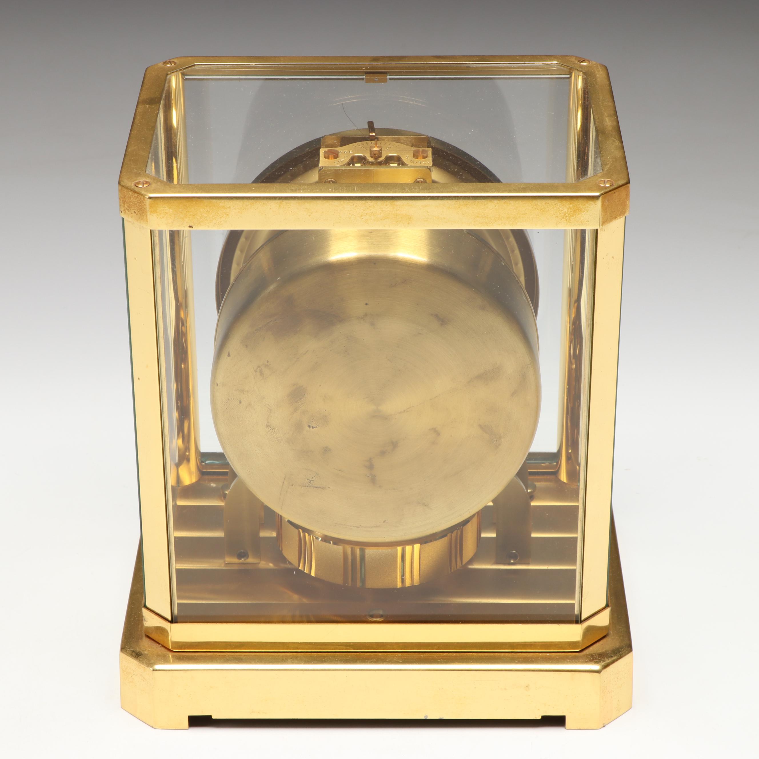 LeCoultre "Atmos" Gilt Brass and Glass Skeleton Clock