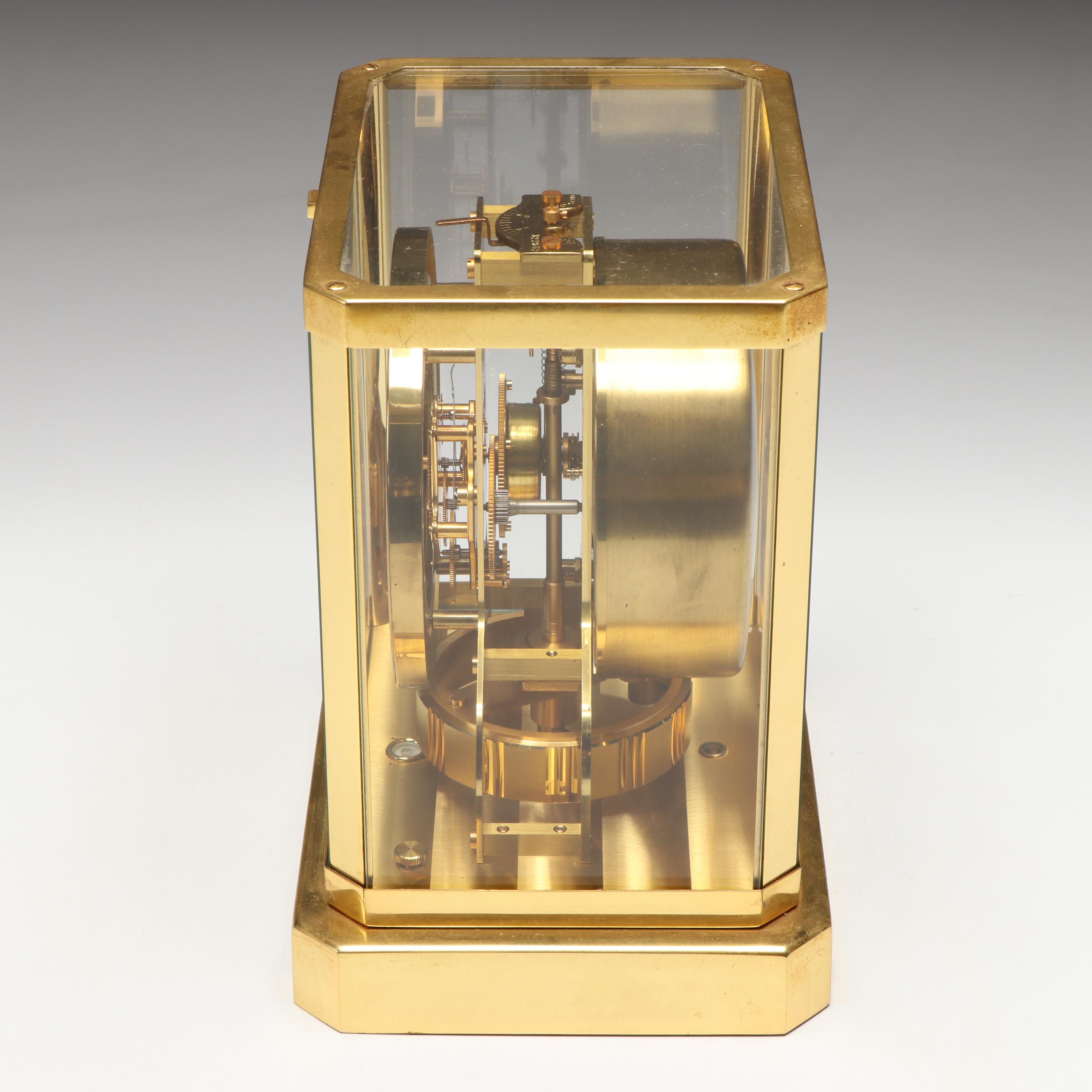 LeCoultre "Atmos" Gilt Brass and Glass Skeleton Clock