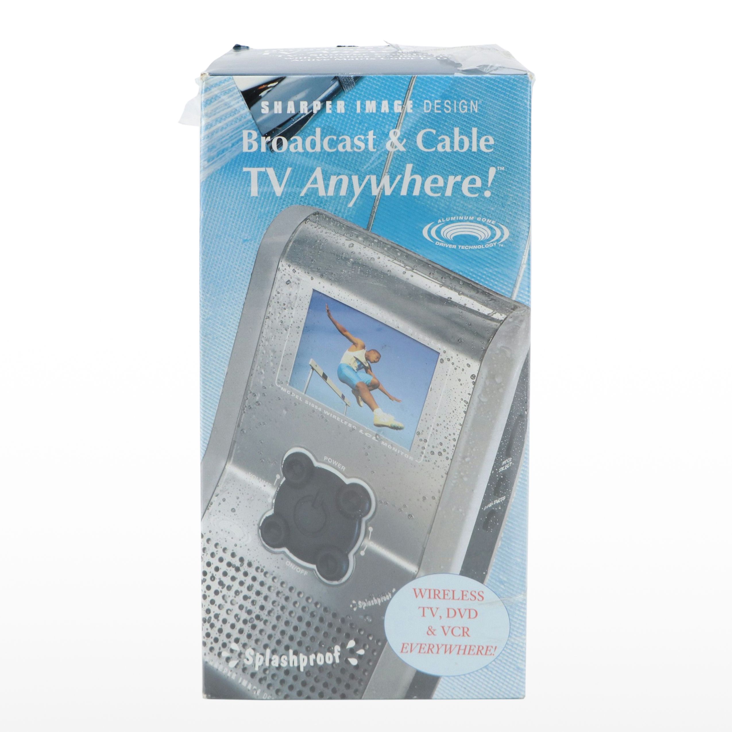 Sharper Image Design Transportable and Splashproof TV