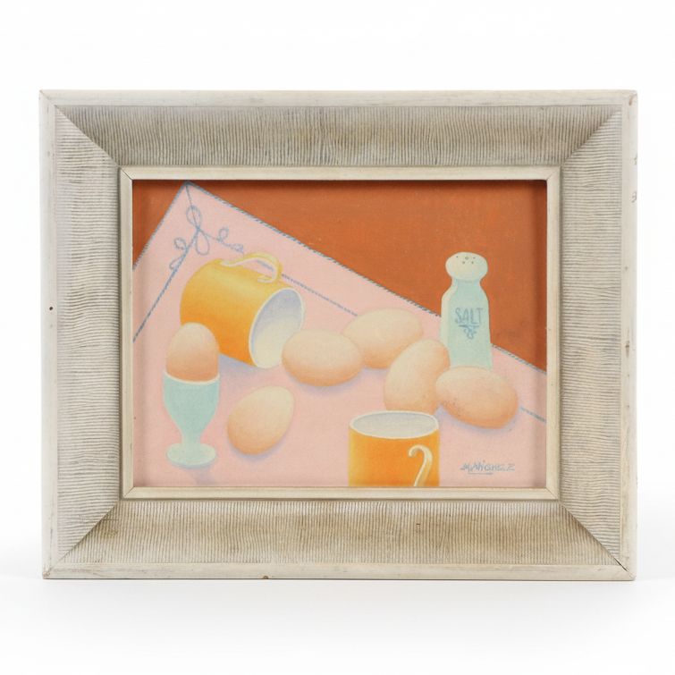 M. Michele Still Life Oil Painting "Brown County Breakfast"