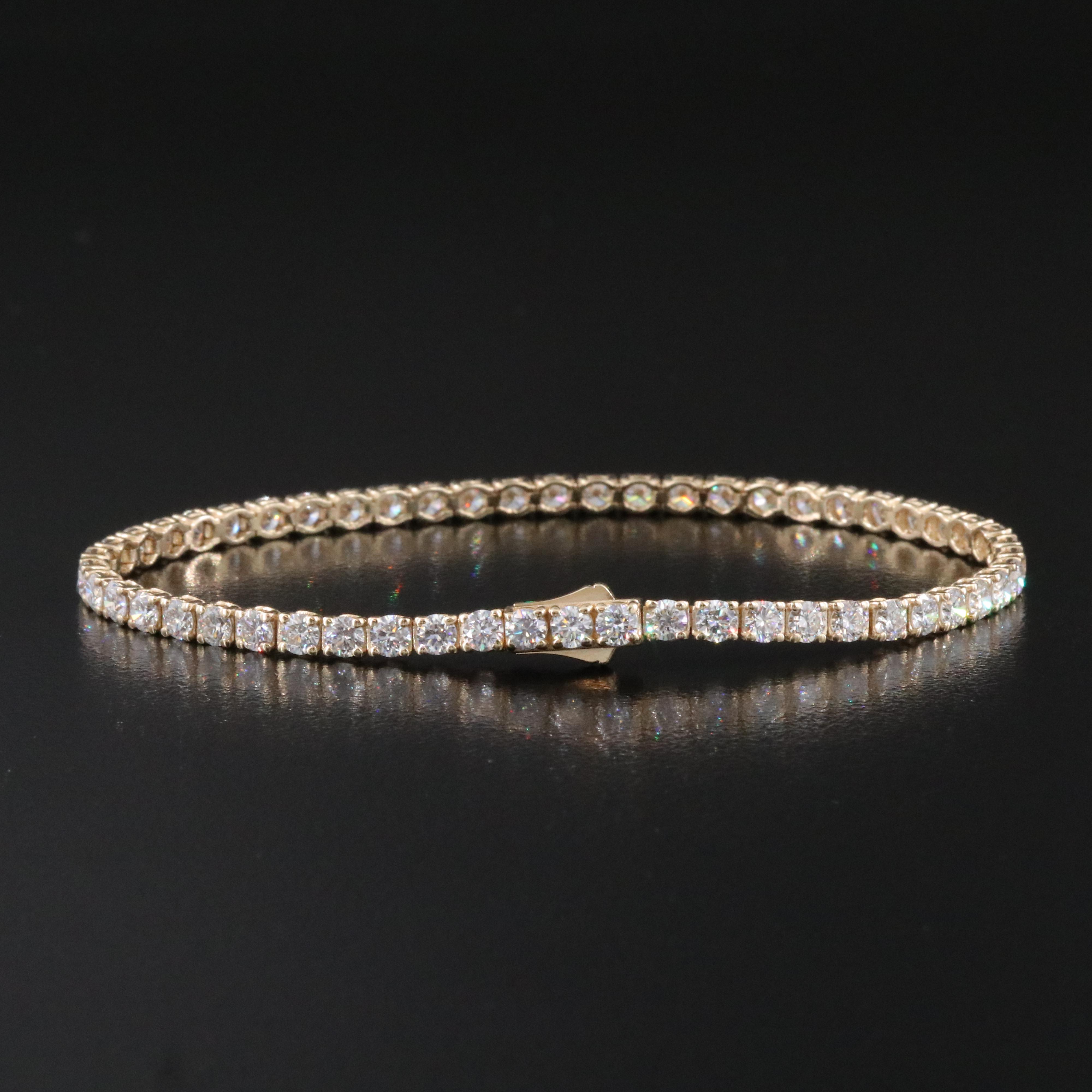14K 5.00 CTW Lab Grown Diamond Line Bracelet