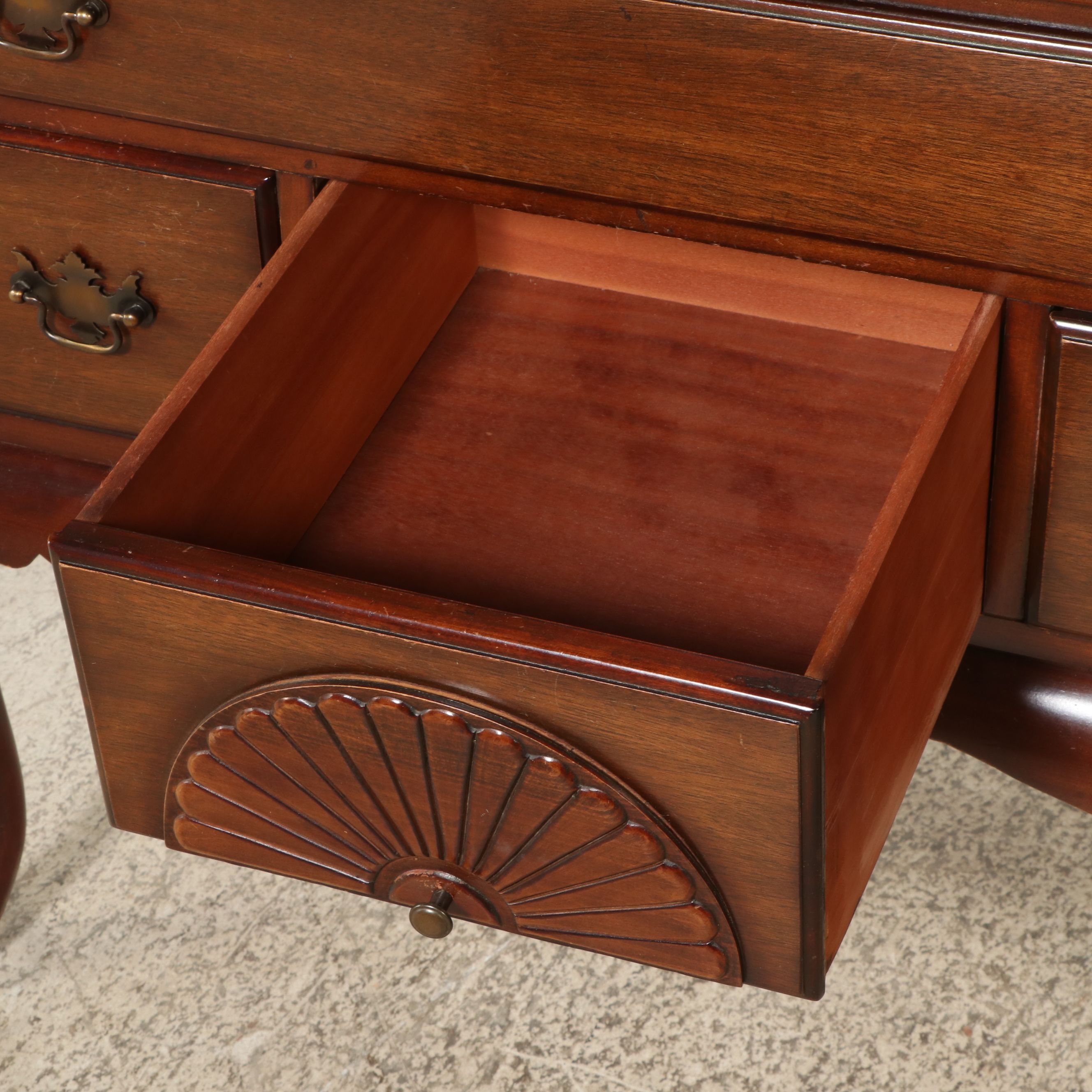 Queen Anne Style Mahogany Chest on Chest