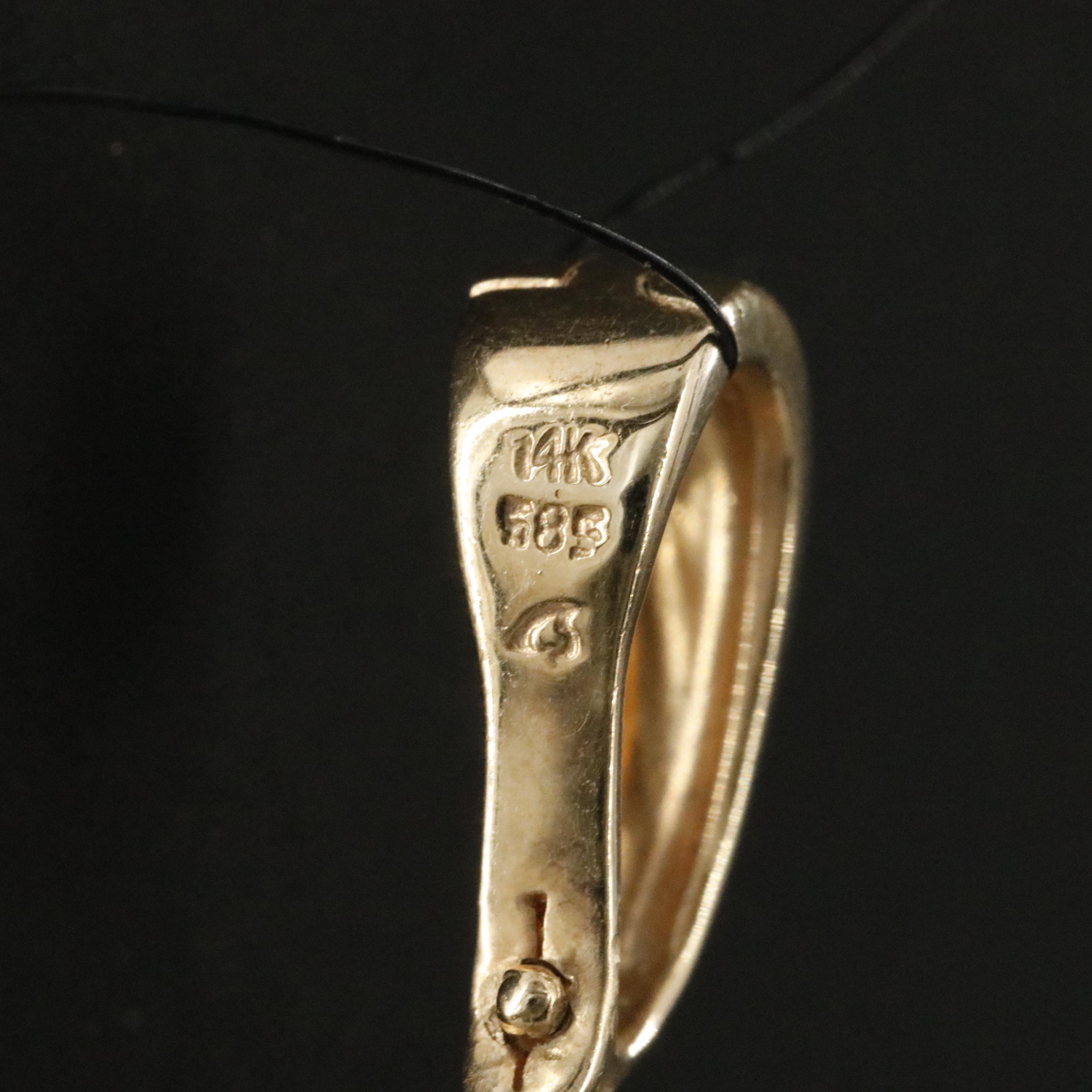 14K Ruby and Diamond Enhancer Pendant