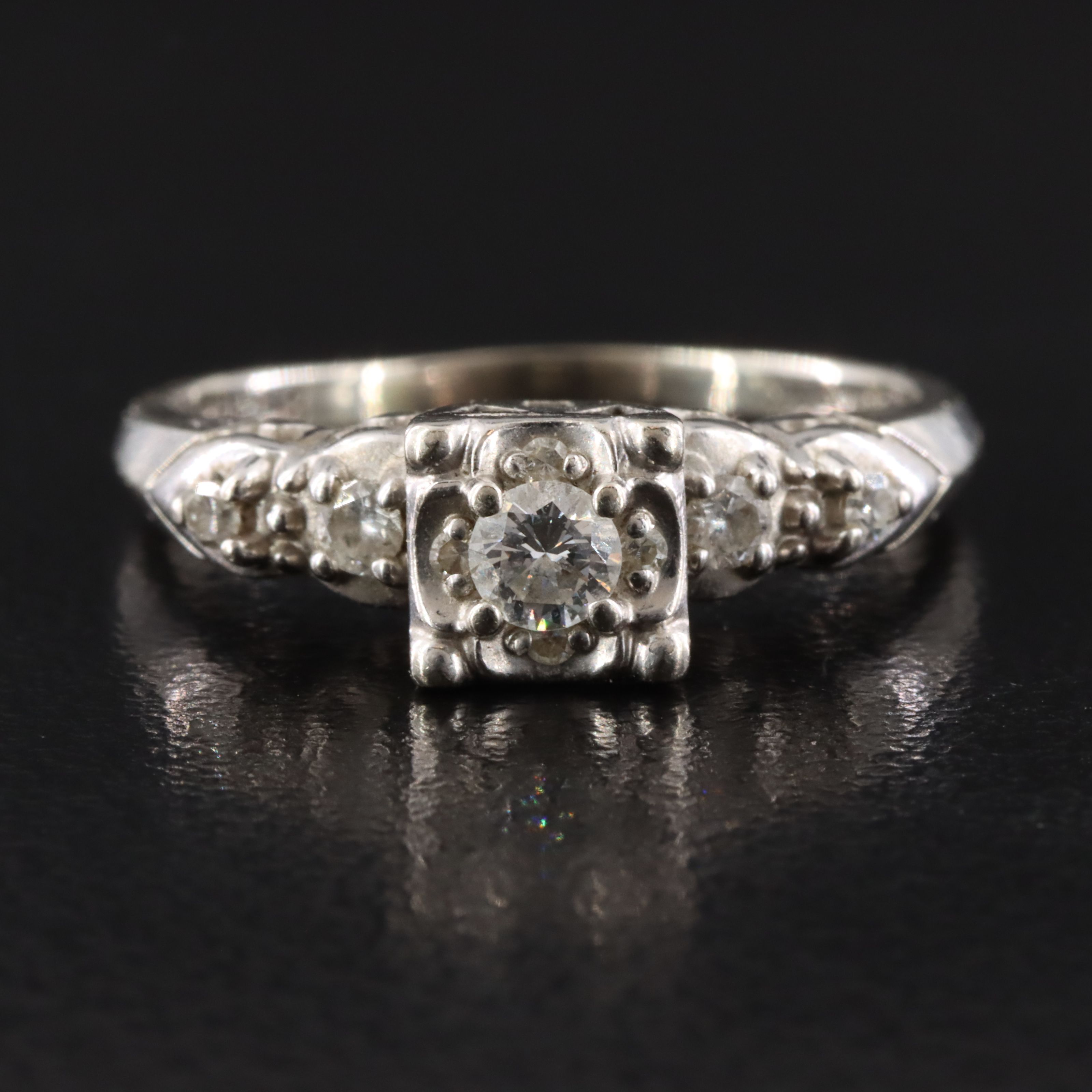 Vintage 14K 0.27 CTW Diamond Ring