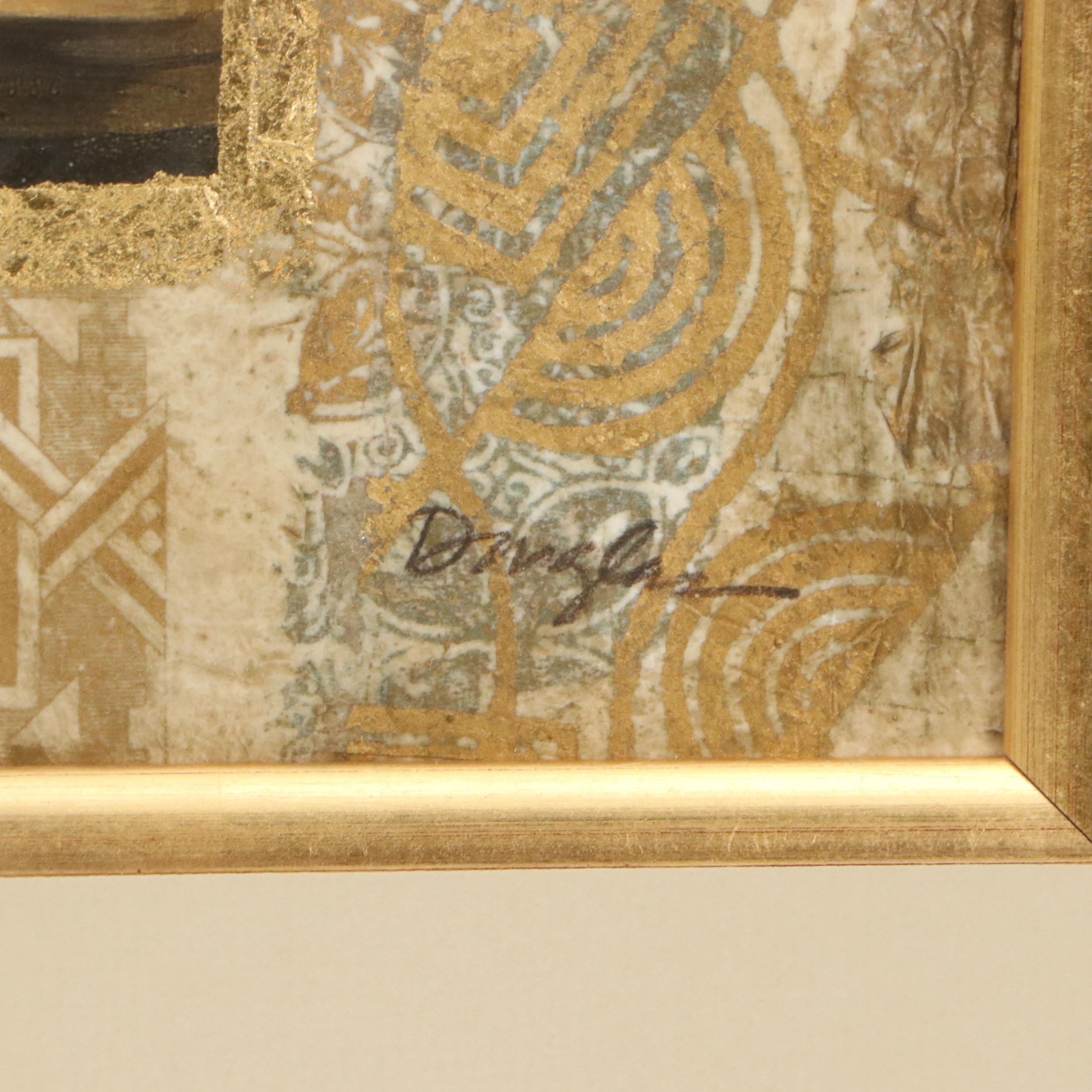 Floral Still Life Mixed Media Prints, Late 20th Century