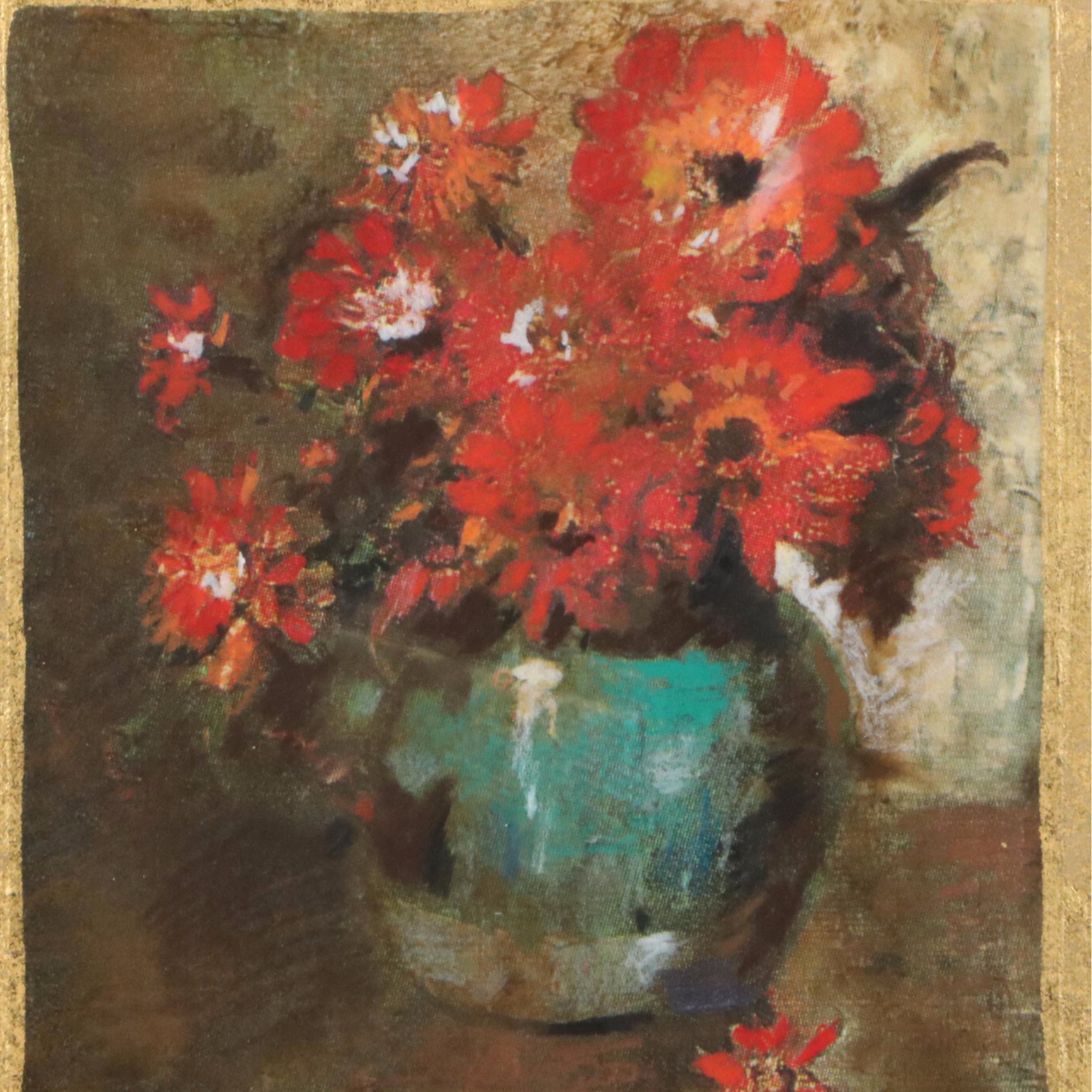 Floral Still Life Mixed Media Prints, Late 20th Century