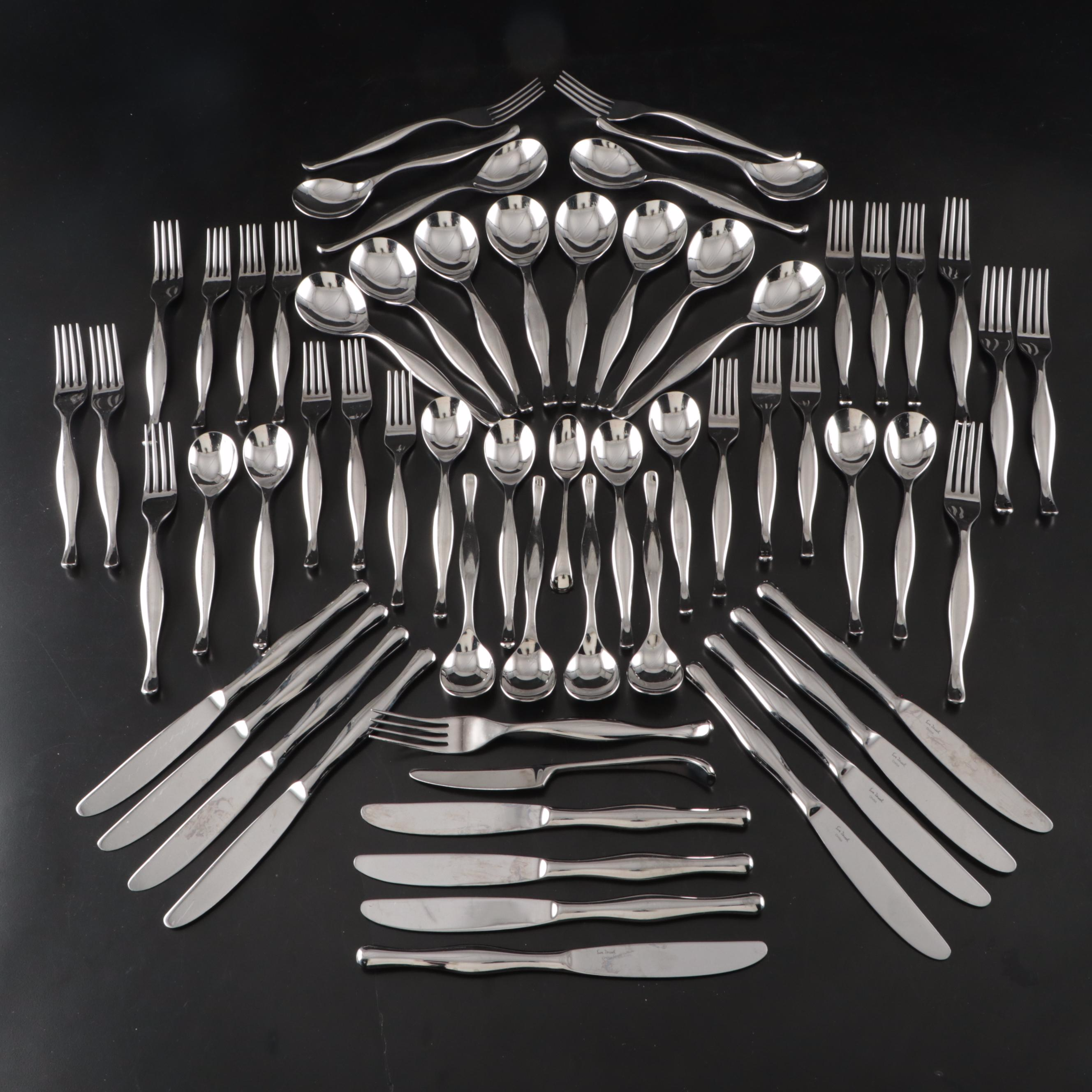 Crate & Barrel "Eva Zeisel" with Dansk "Torun" Stainless Steel Flatware