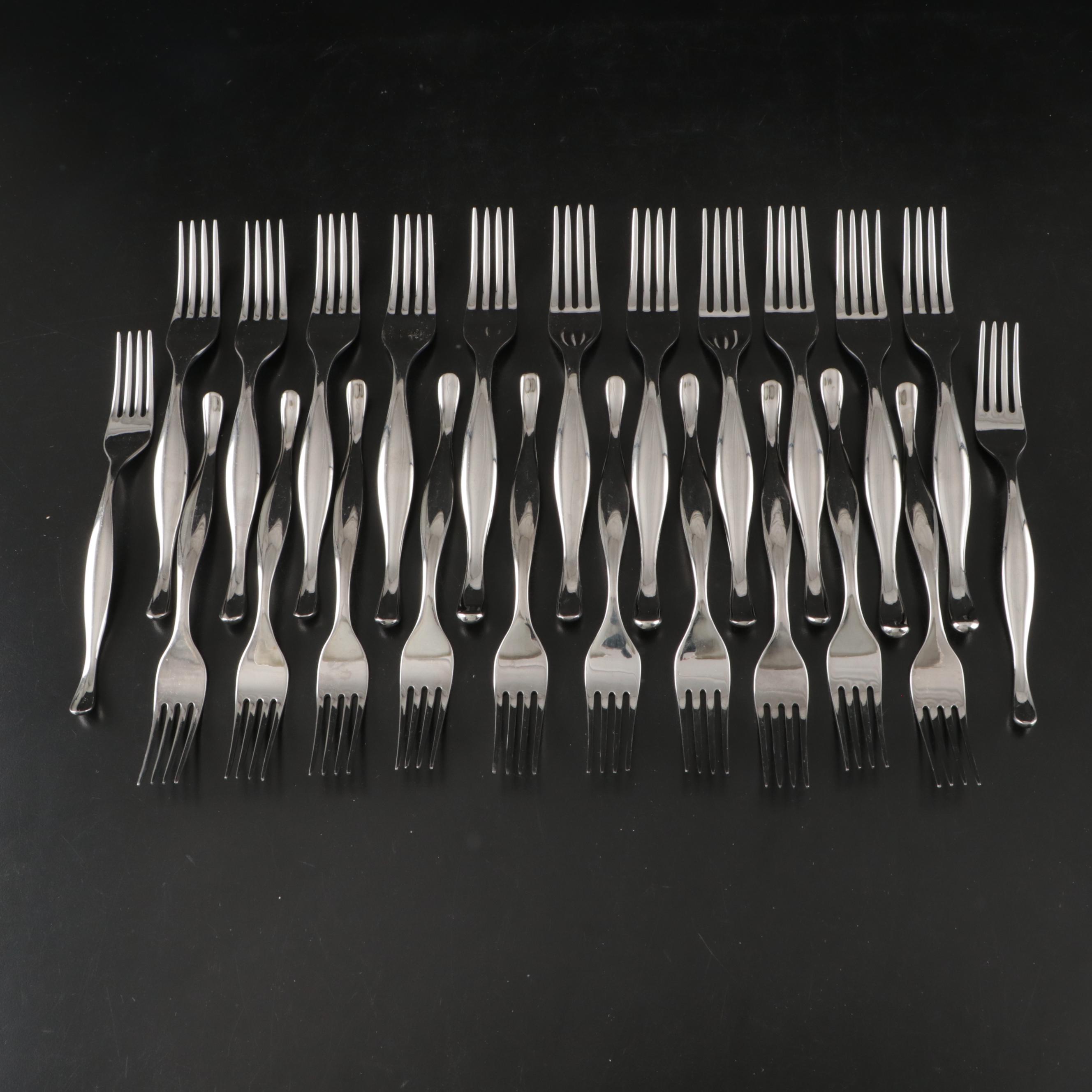 Crate & Barrel "Eva Zeisel" with Dansk "Torun" Stainless Steel Flatware