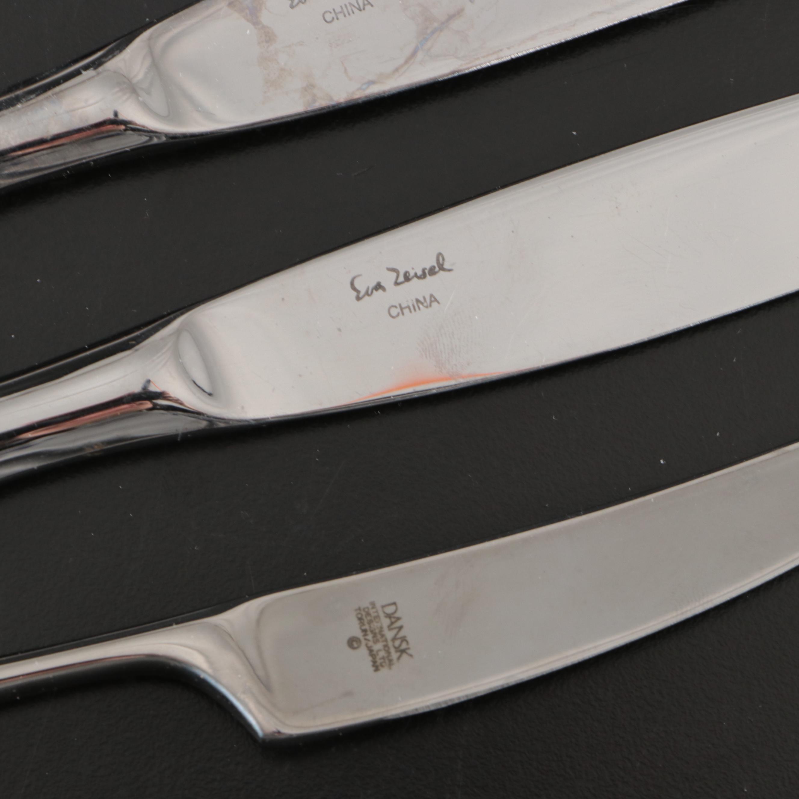 Crate & Barrel "Eva Zeisel" with Dansk "Torun" Stainless Steel Flatware