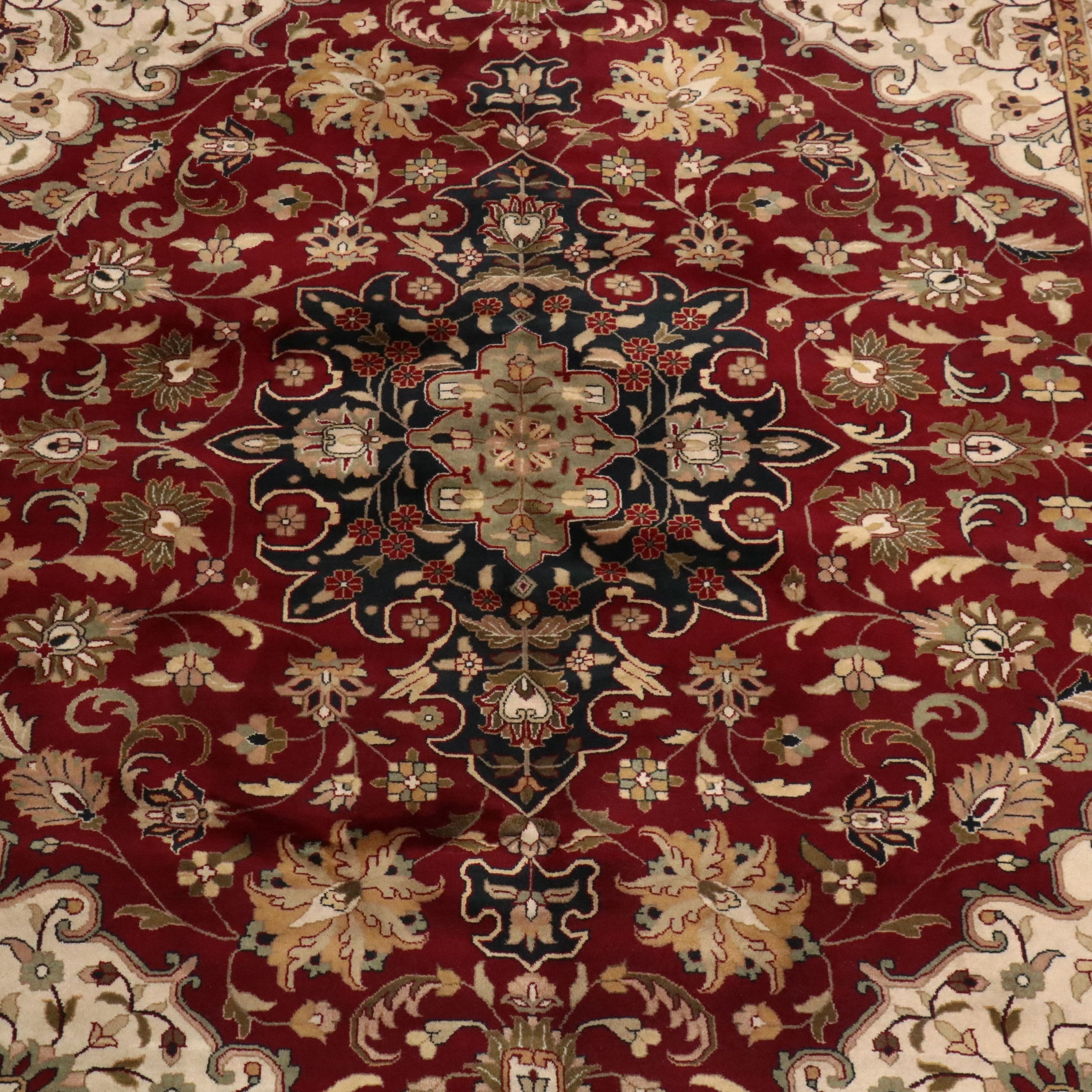 9'5 x 11'10 Hand-Knotted Persian Mashhad Area Rug