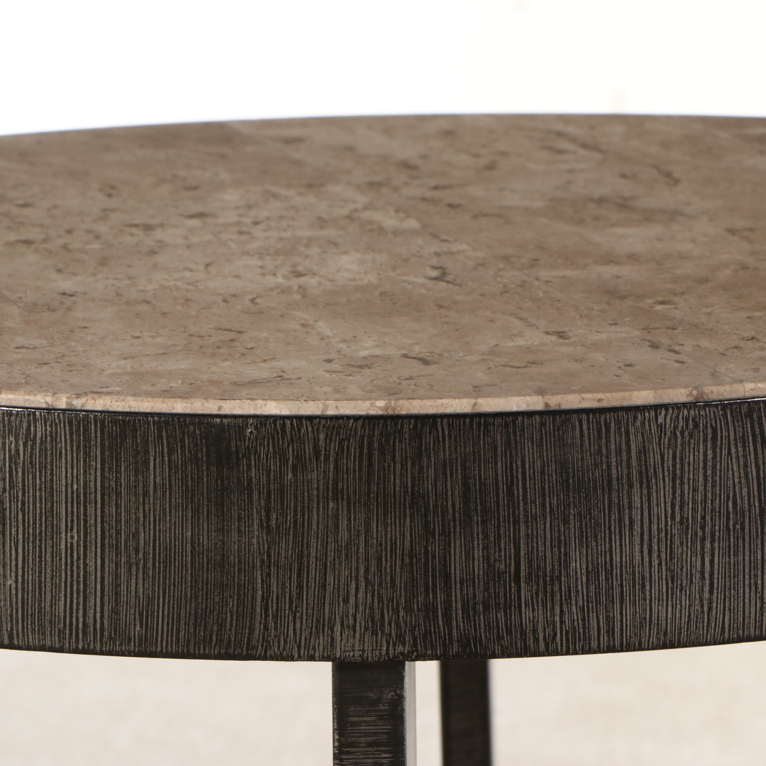 Pair of Modern Contemporary Circular End Tables