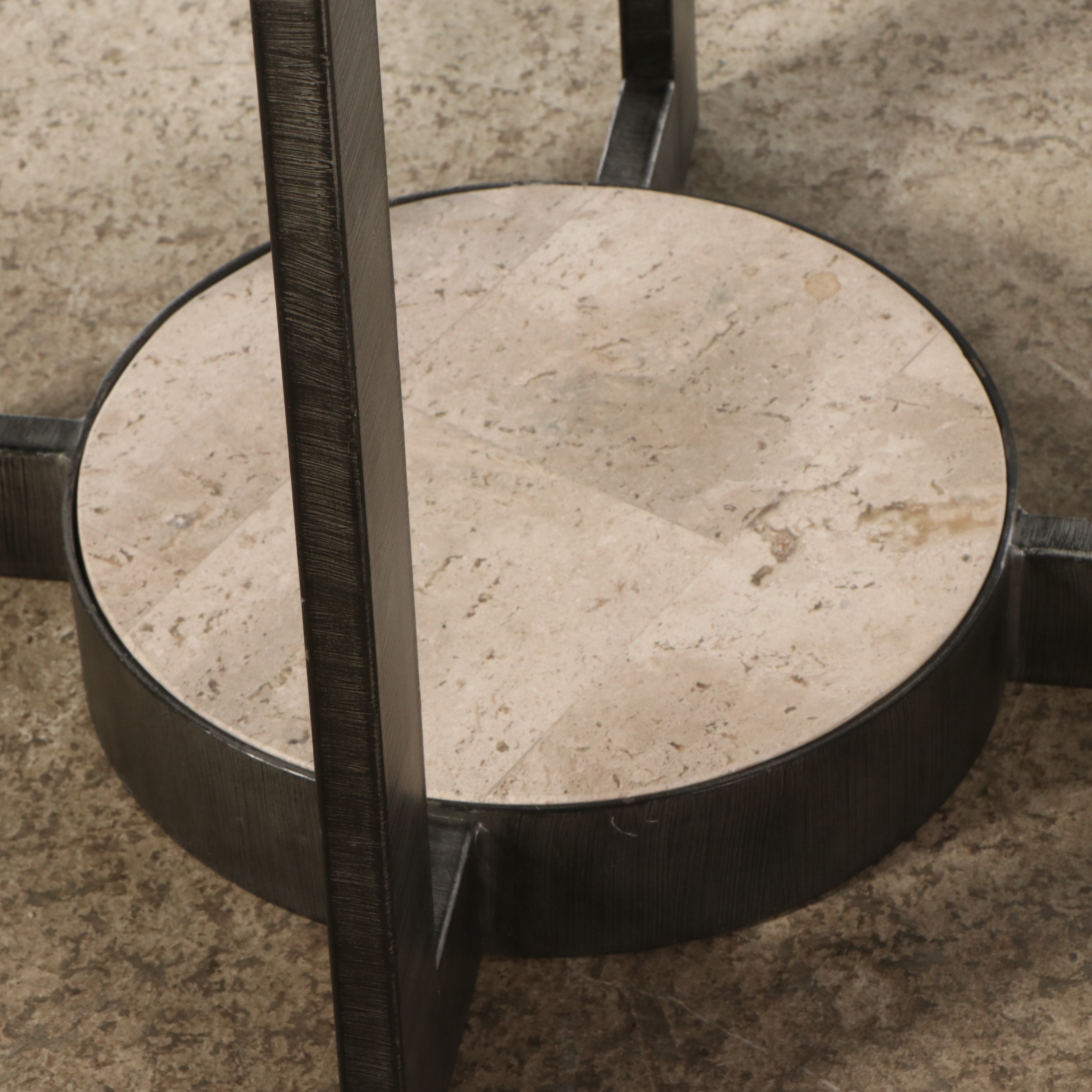Pair of Modern Contemporary Circular End Tables