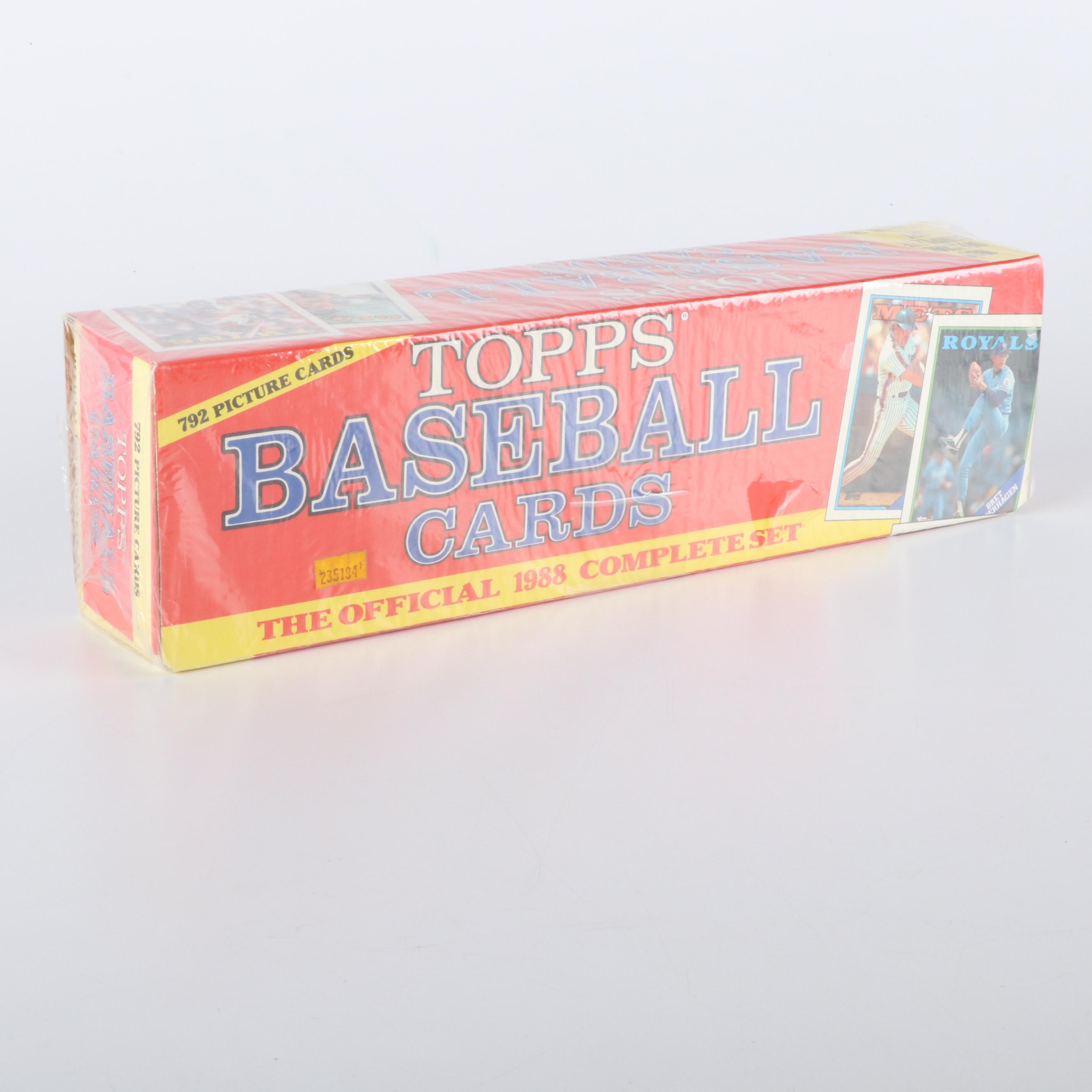 Four Complete Factory Sealed Topps Baseball Card Sets, 1988 to 1991