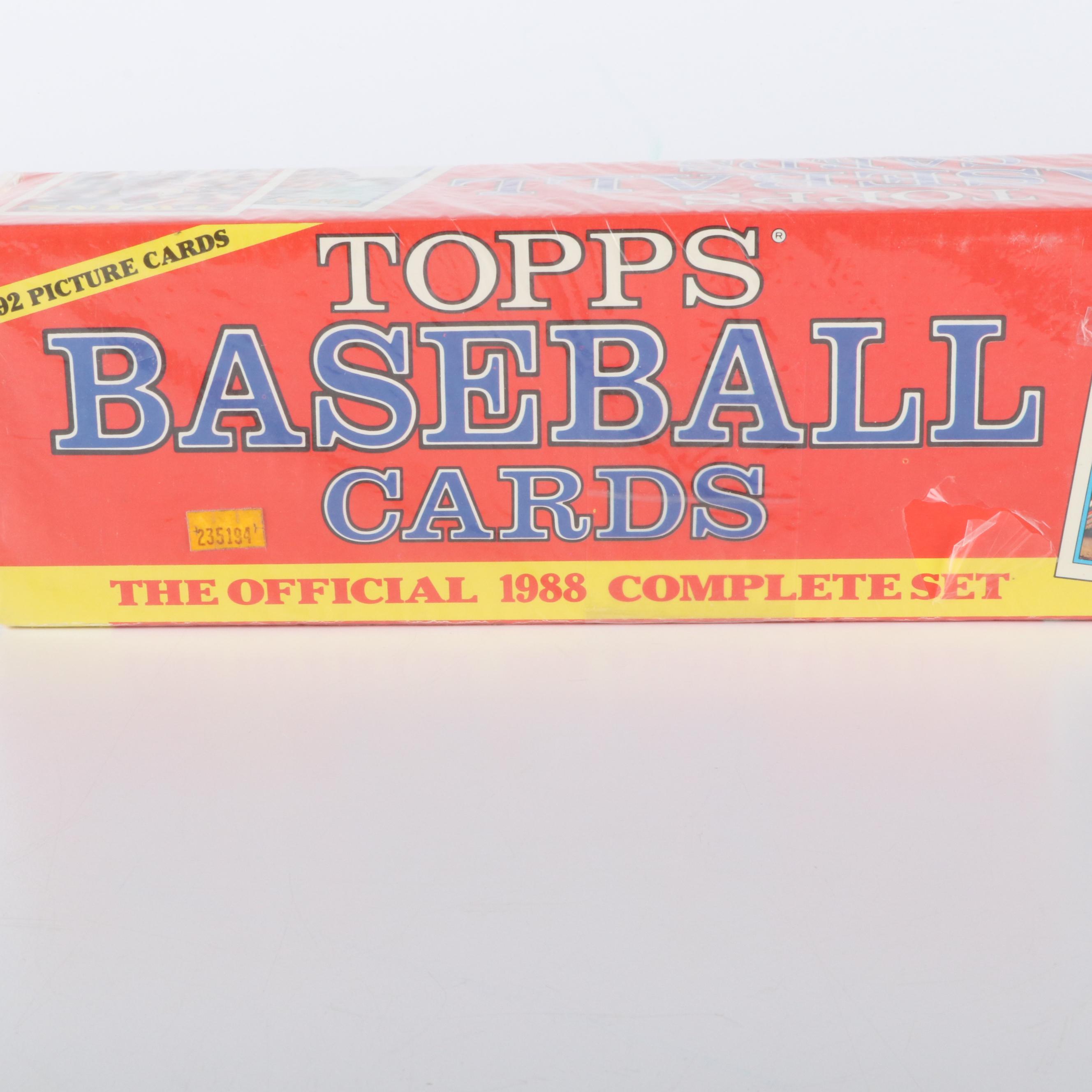 Four Complete Factory Sealed Topps Baseball Card Sets, 1988 to 1991