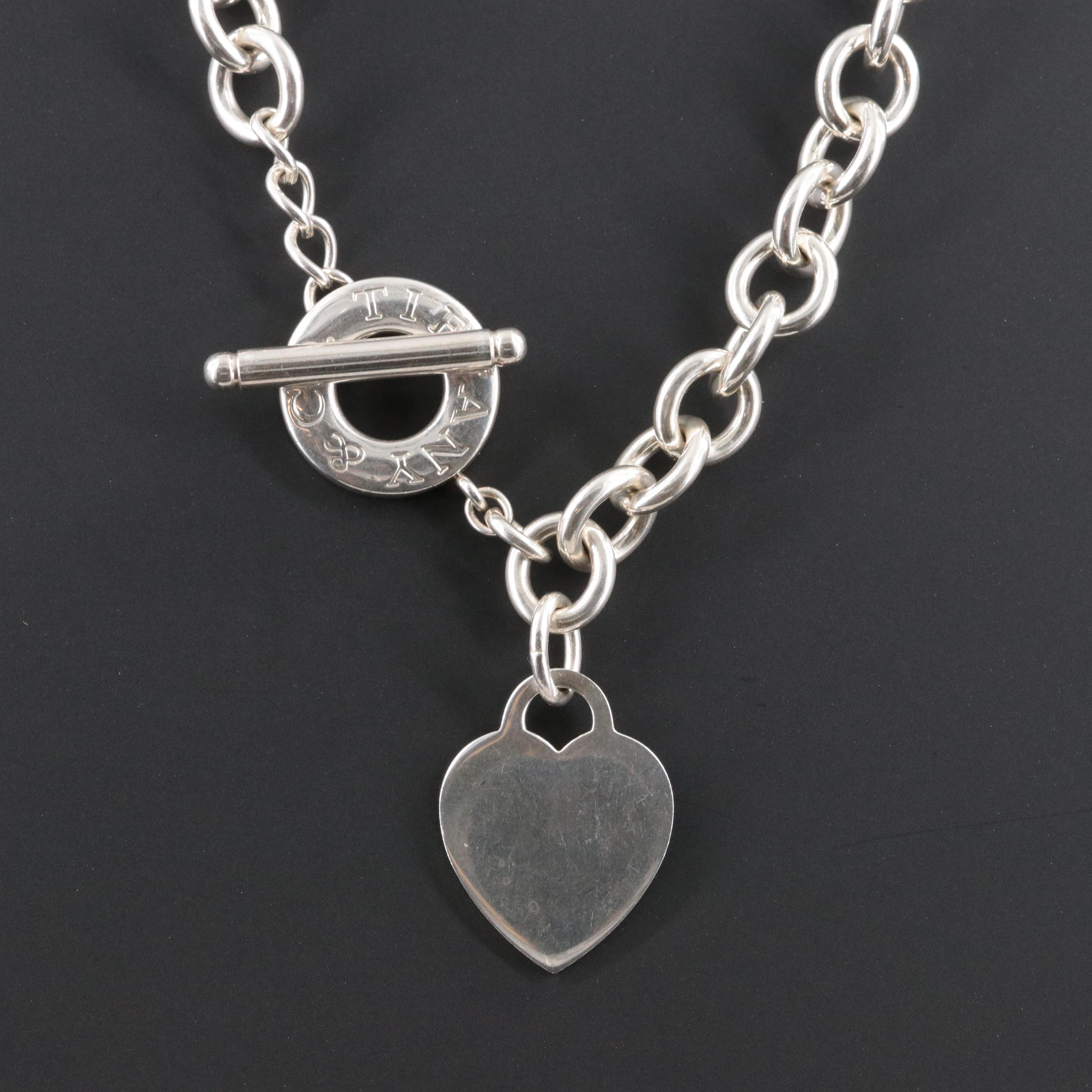 Tiffany & Co. Sterling Heart Toggle Necklace