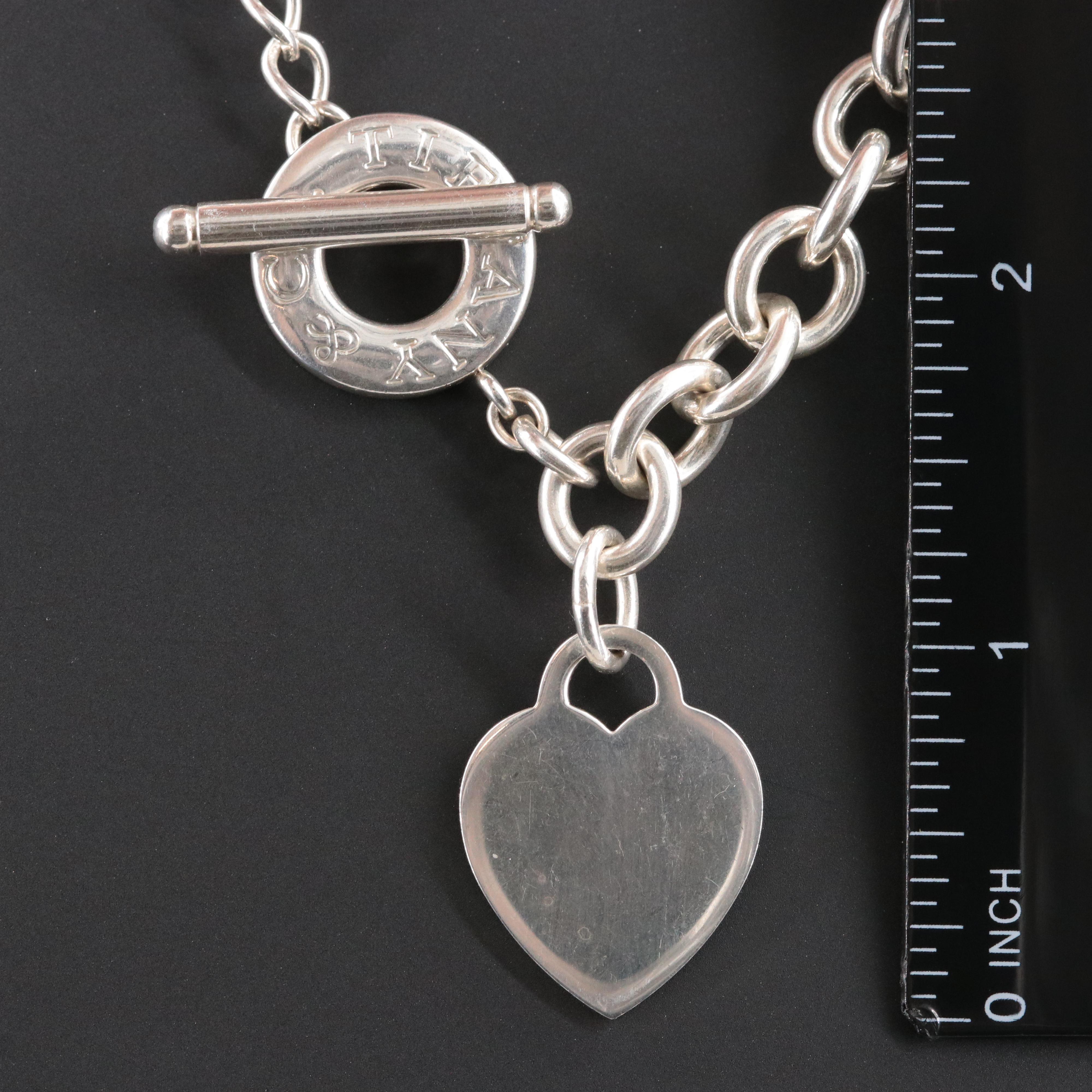 Tiffany & Co. Sterling Heart Toggle Necklace