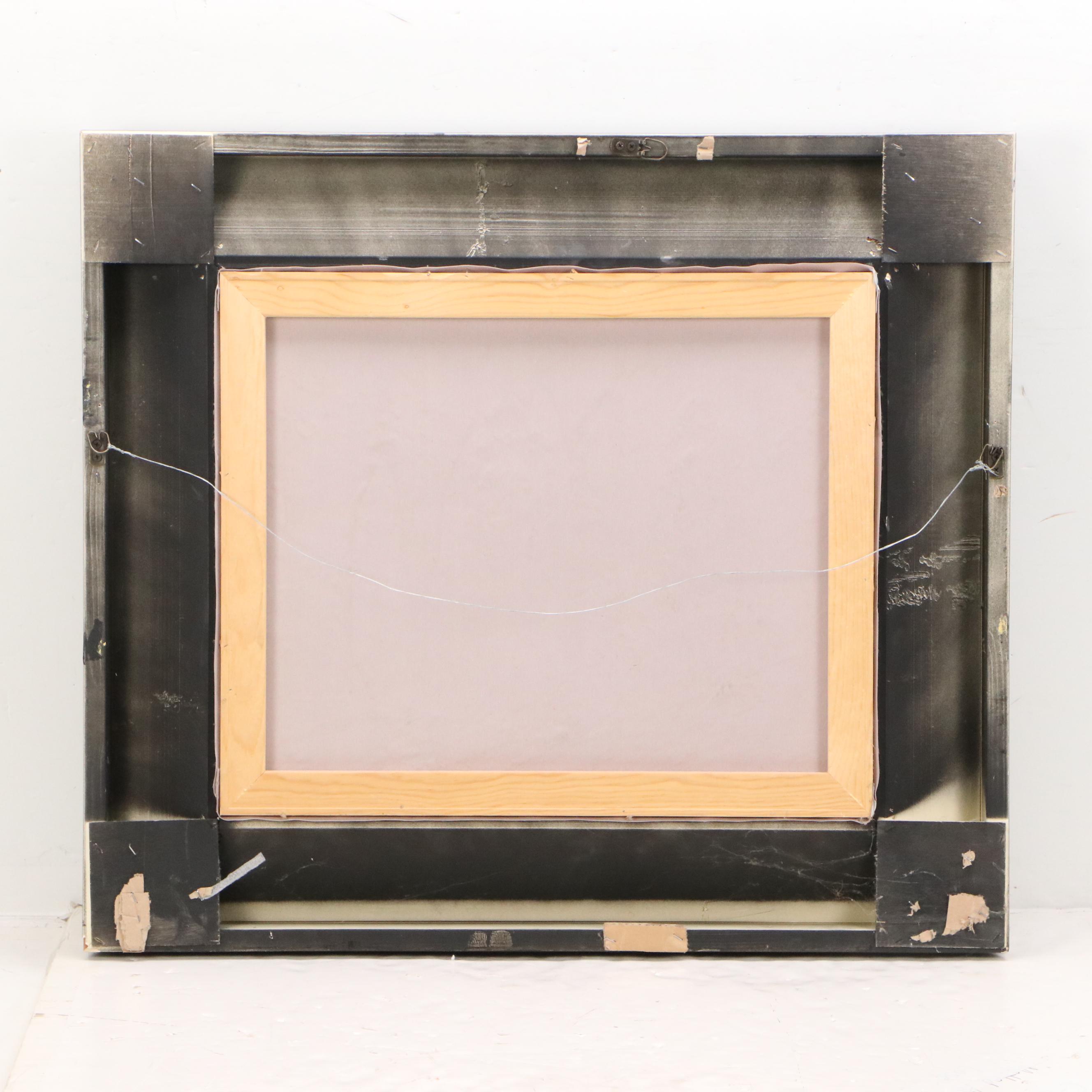 Expressionist Style Horses Racing on the Third Turn, Late 20th Century