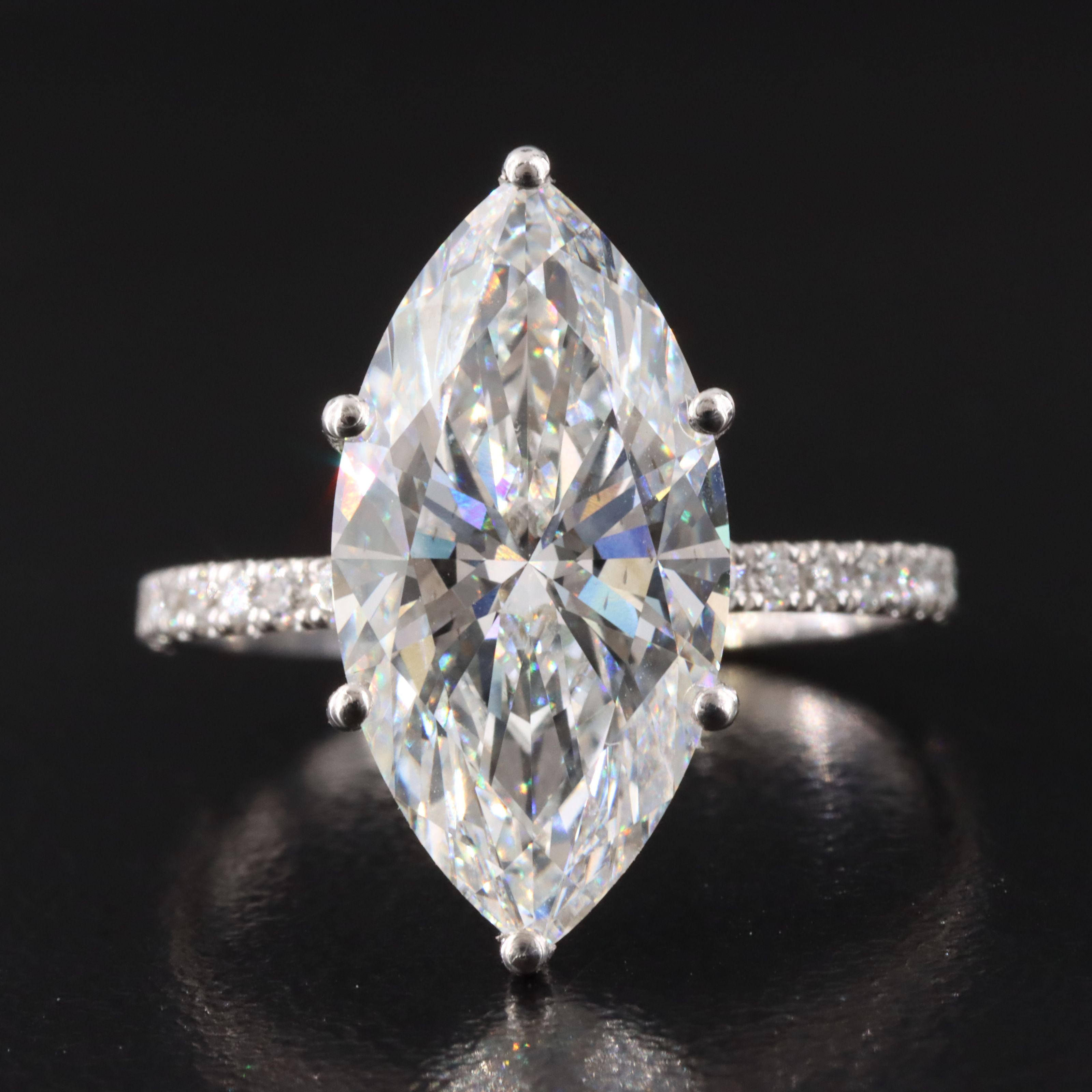 14K 5.90 CTW Lab Grown Diamond Ring with IGI Report