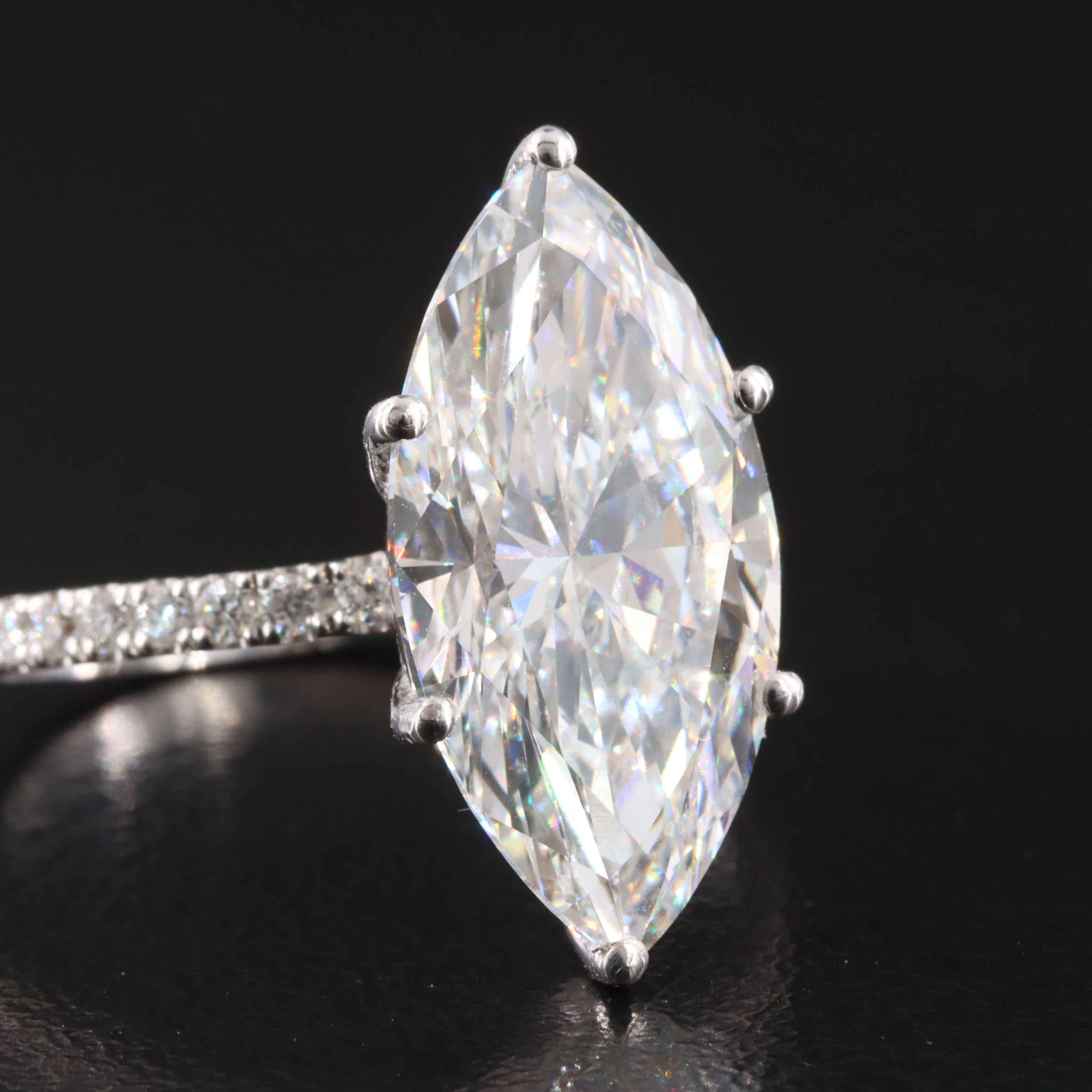 14K 5.90 CTW Lab Grown Diamond Ring with IGI Report