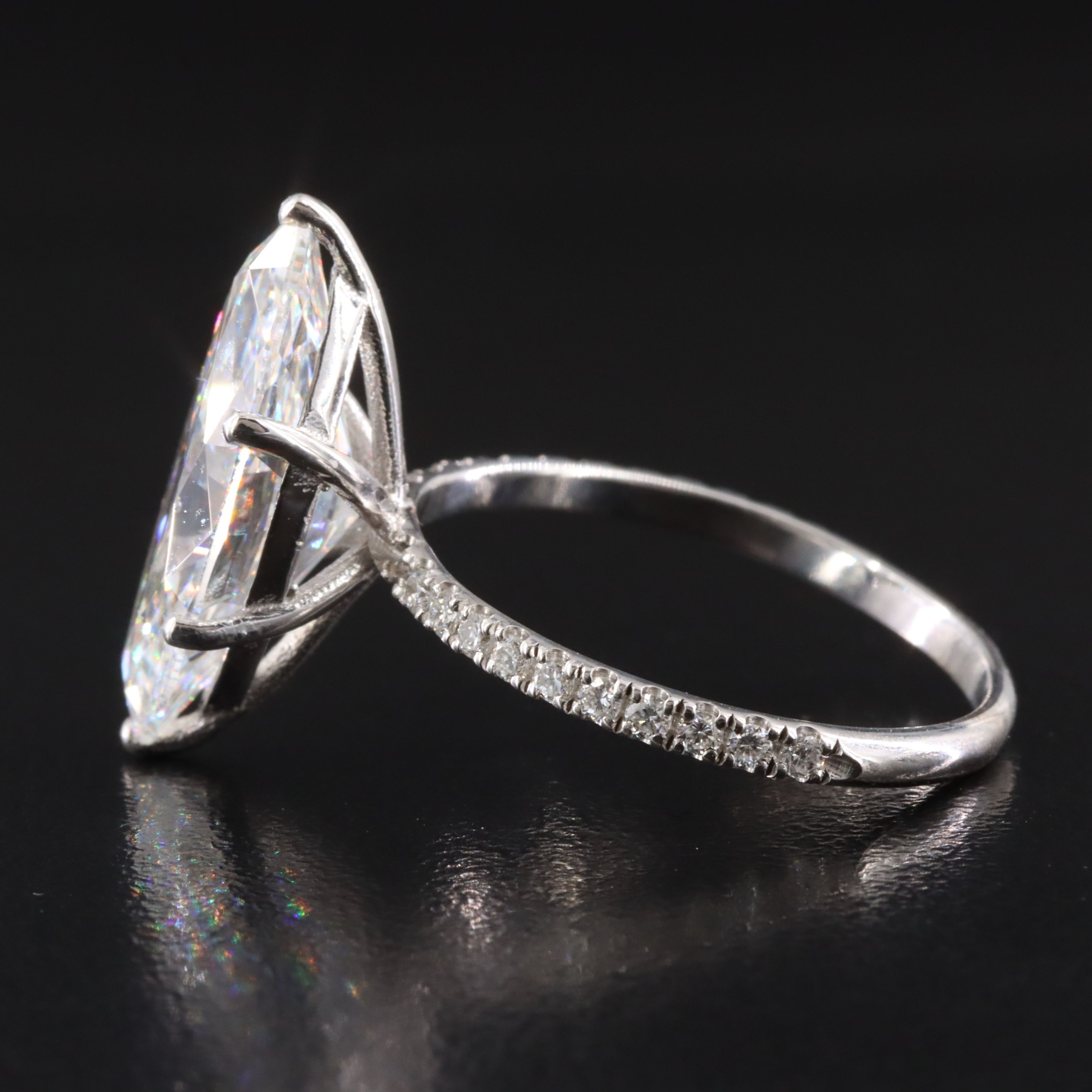 14K 5.90 CTW Lab Grown Diamond Ring with IGI Report