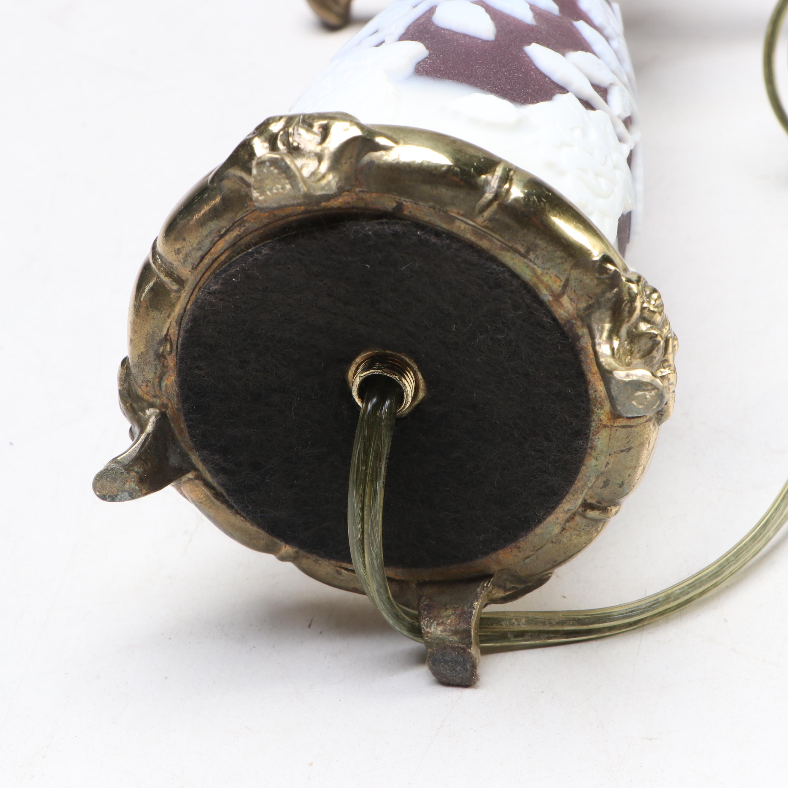 Kelsey Murphy for Pilgrim Etched Glass Botanical Accent Lamp, 1997