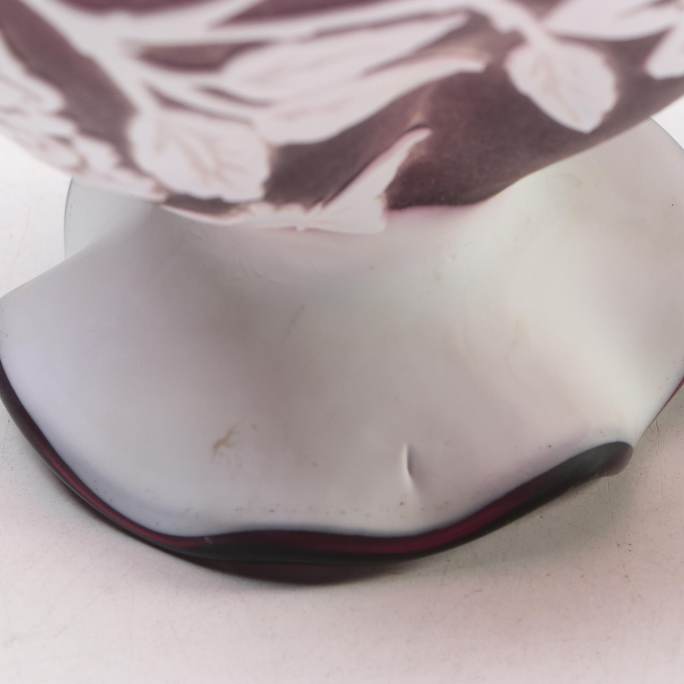 Kelsey Murphy for Pilgrim Etched Glass Botanical Accent Lamp, 1997