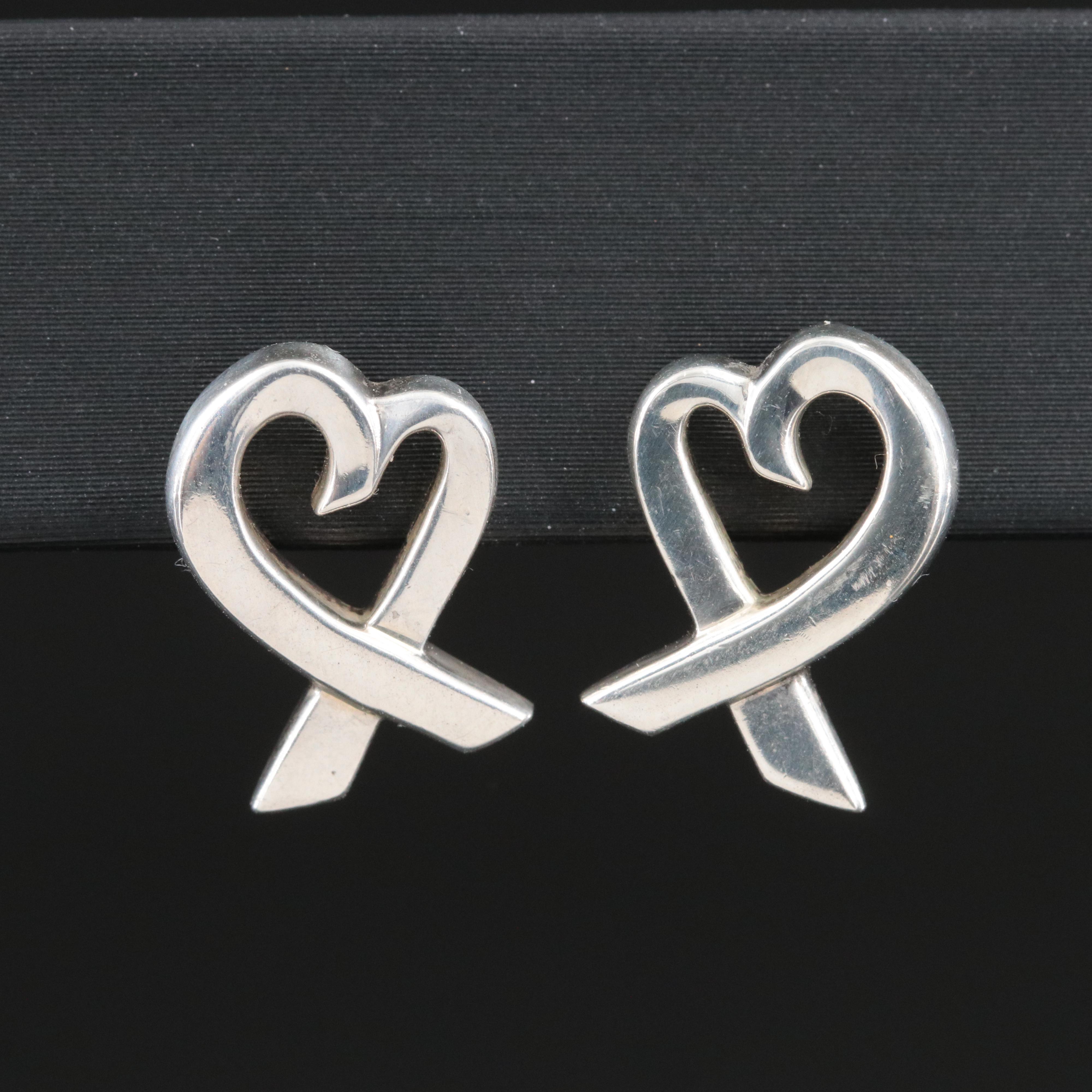 Paloma Picasso for Tiffany & Co. Loving Heart Sterling Earrings