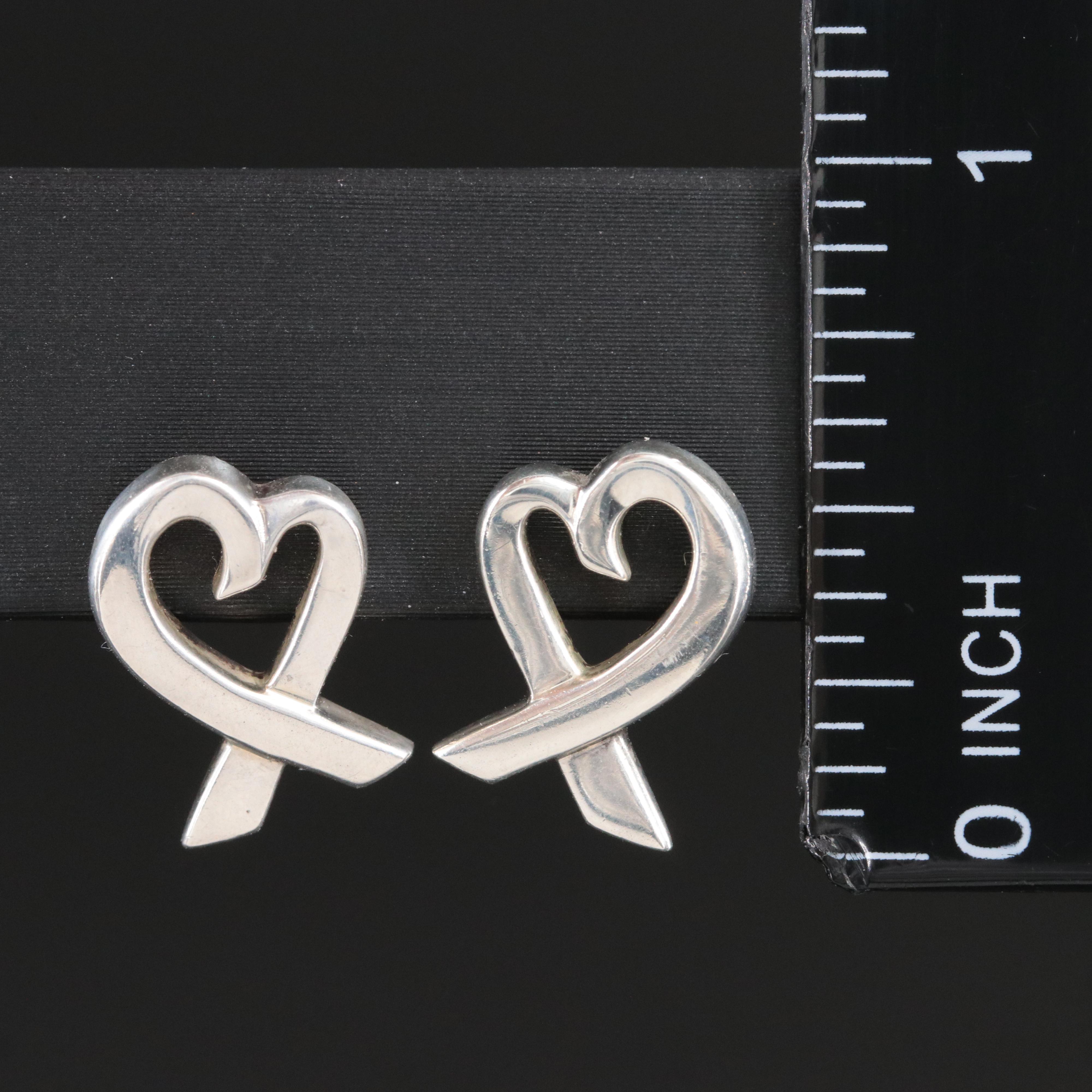 Paloma Picasso for Tiffany & Co. Loving Heart Sterling Earrings