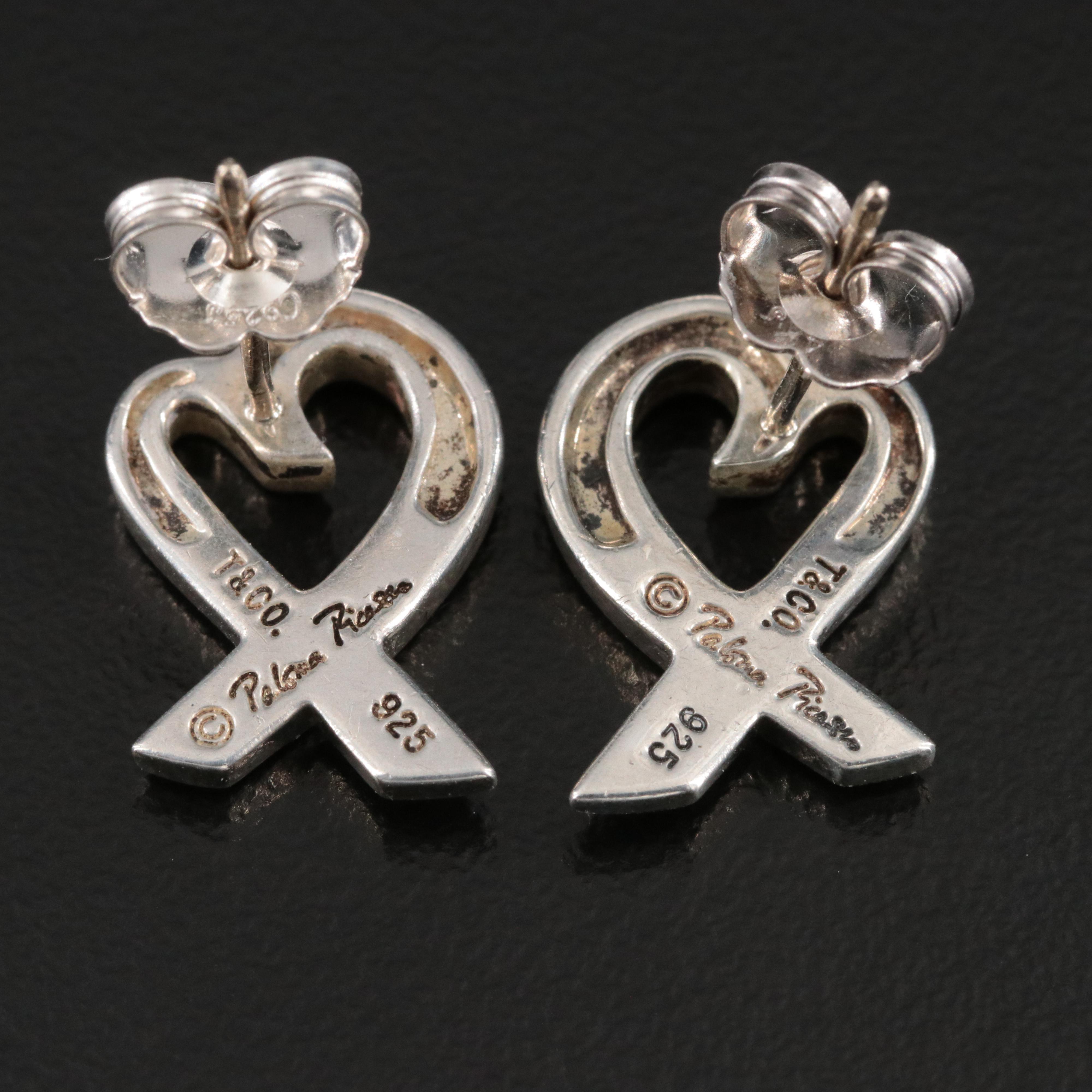 Paloma Picasso for Tiffany & Co. Loving Heart Sterling Earrings
