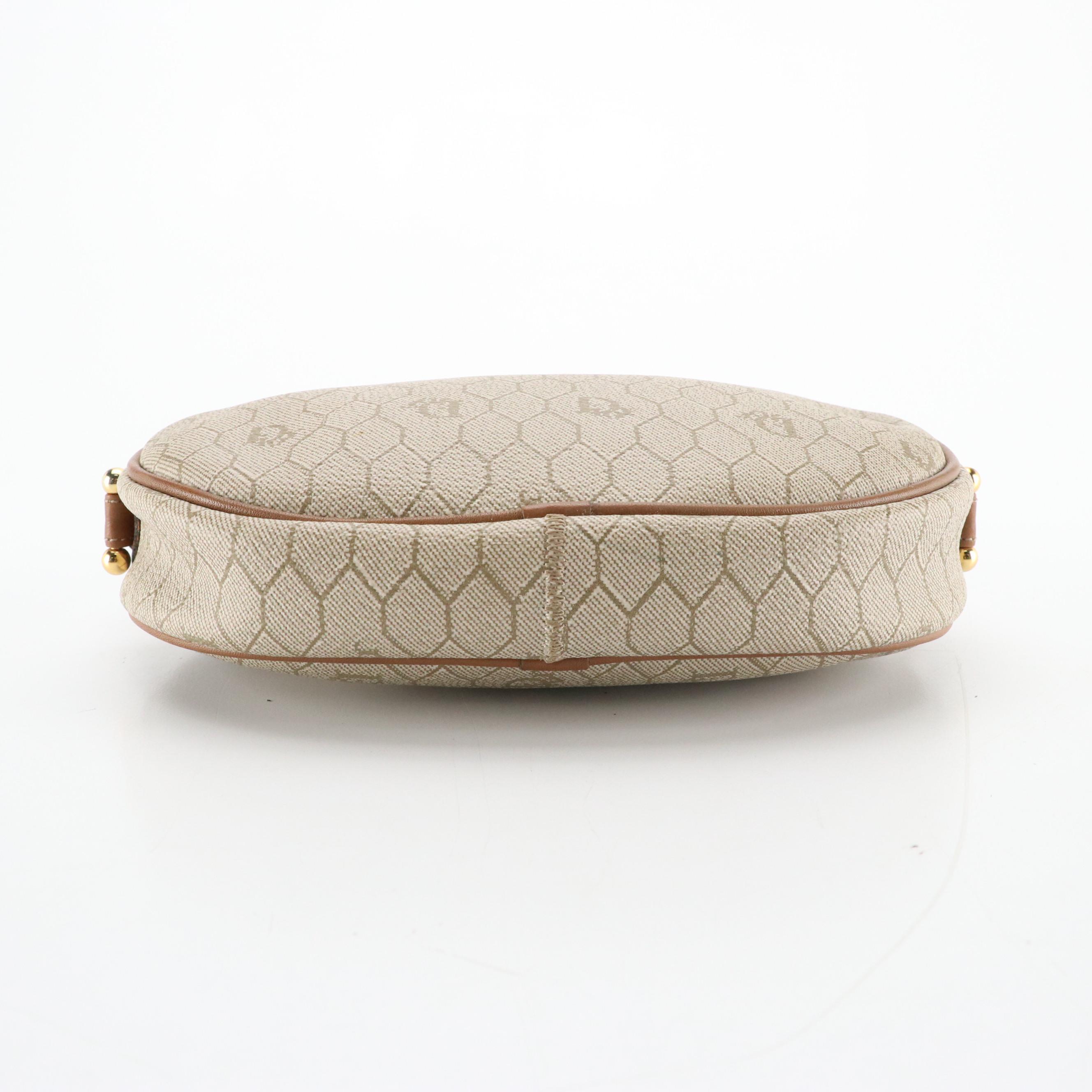 Christian Dior Crossbody Bag in Honeycomb Canvas and Leather