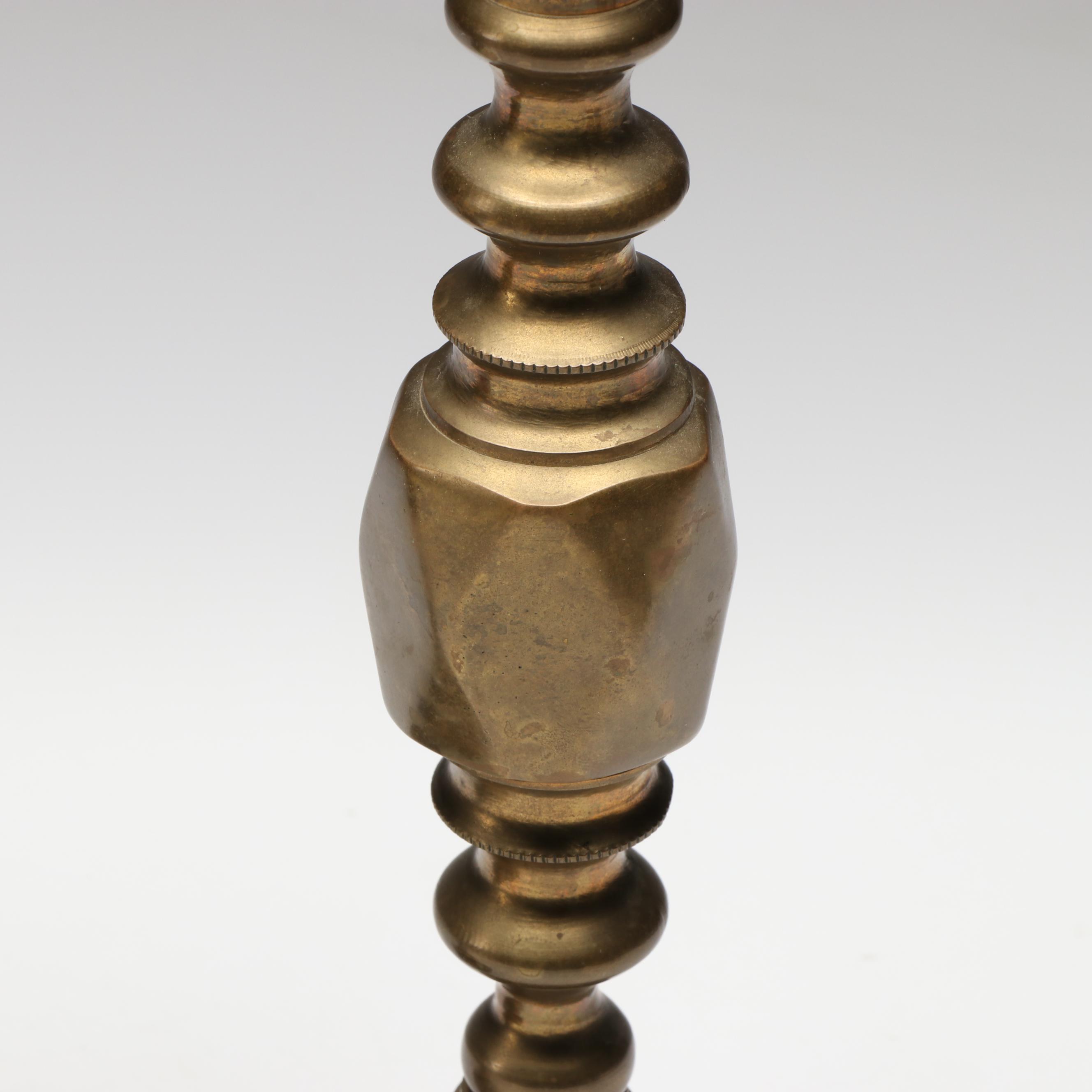 Vintage Brass Candlesticks and Bells