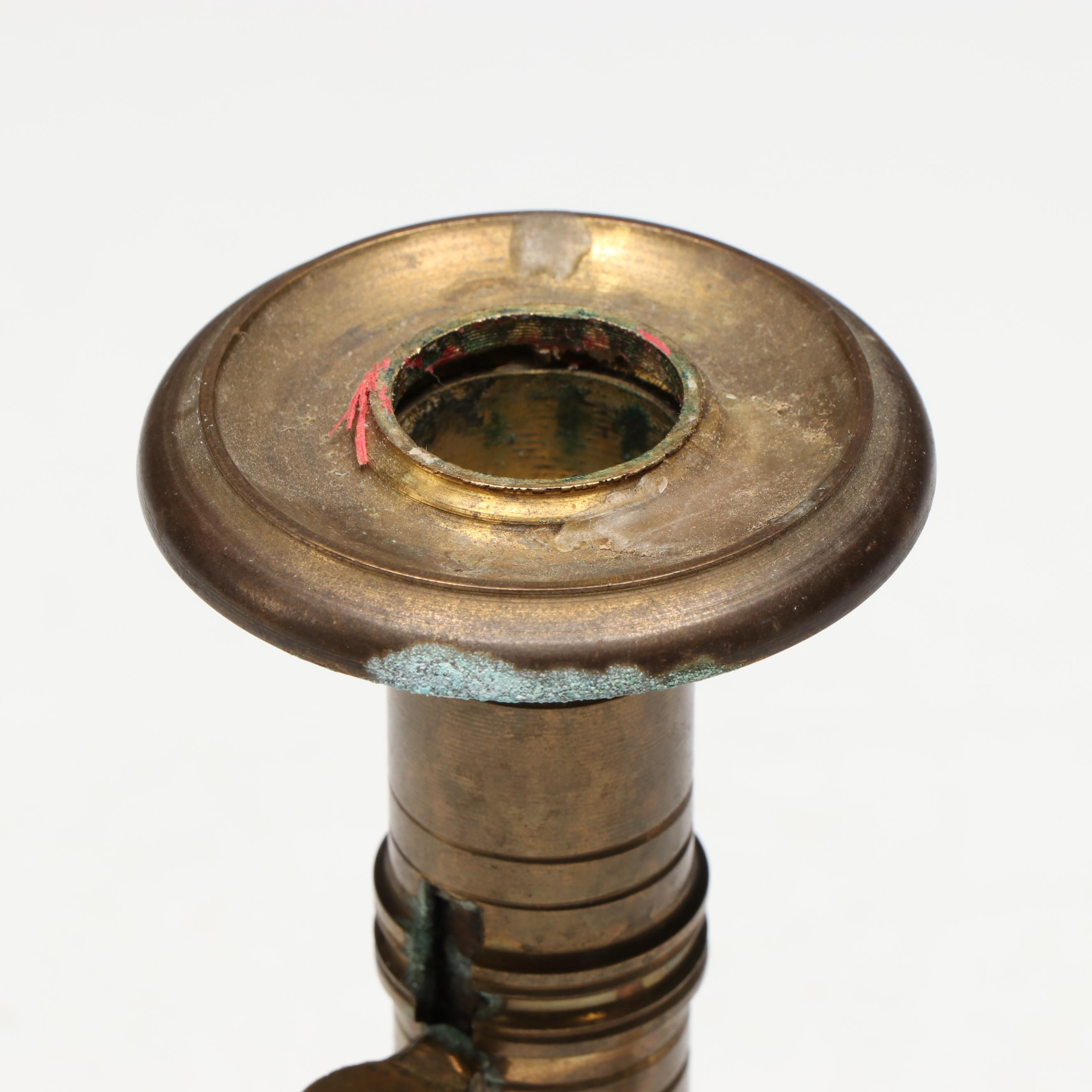 Vintage Brass Candlesticks and Bells