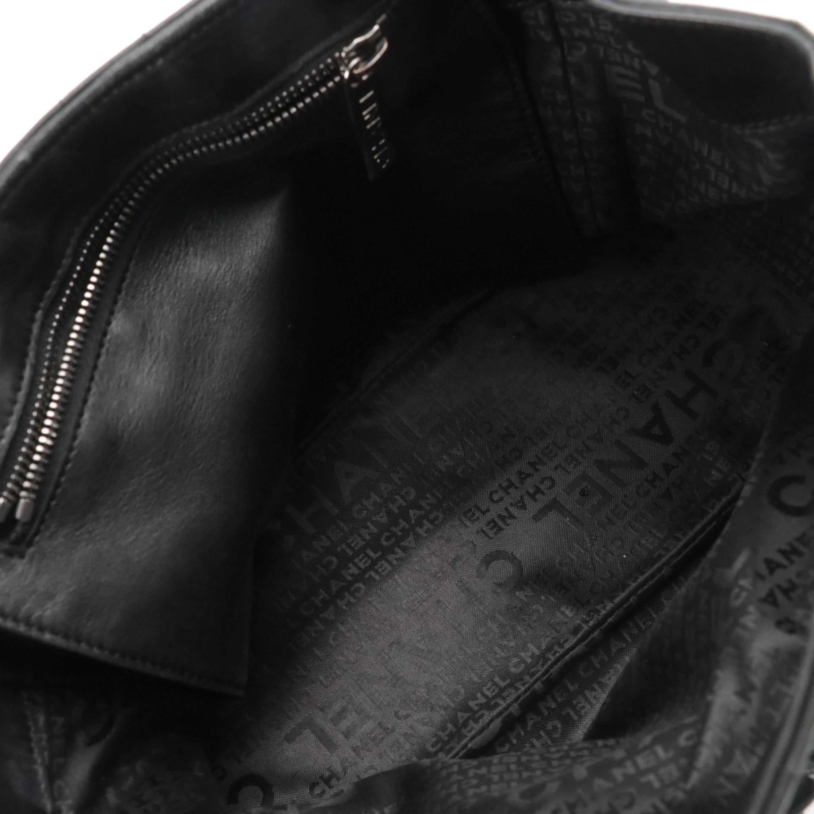 Chanel Camellia No. 5 Shoulder Bag in Chocolate Bar Quilted and Patent Leather